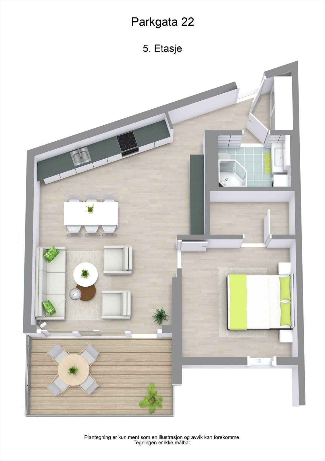 3D plantegning Galleribilde