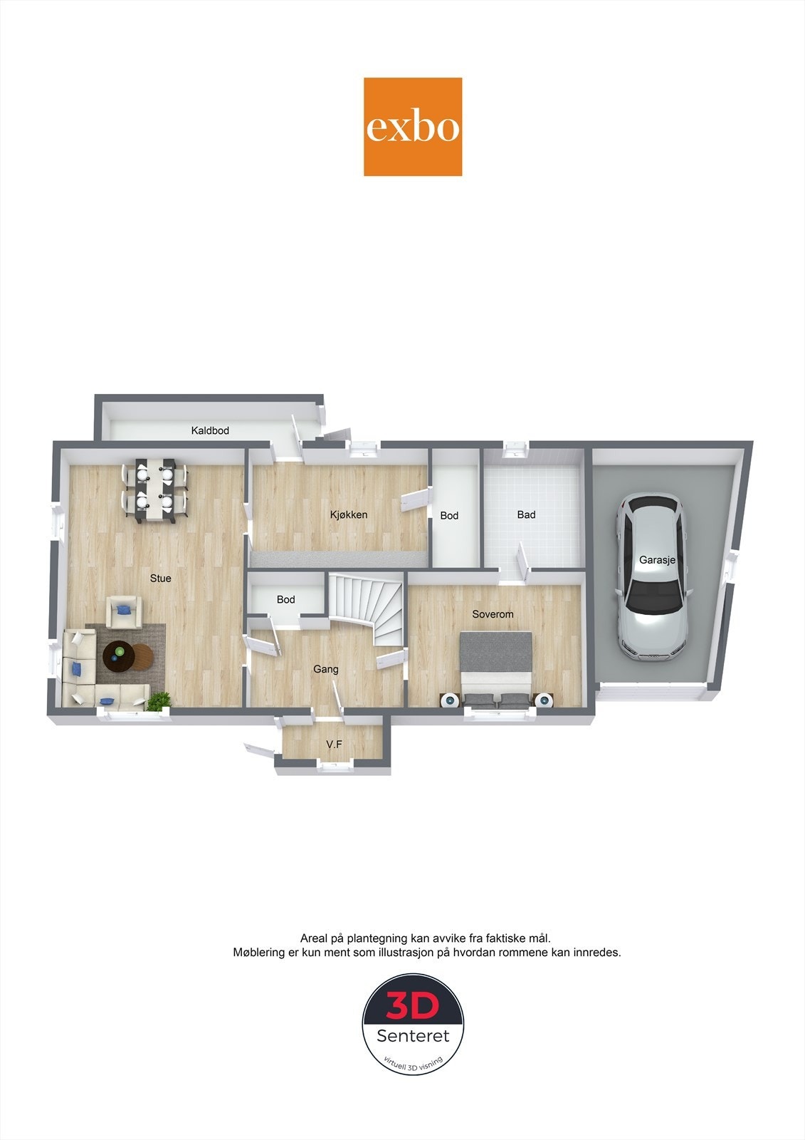 Plantegning 1.etg Galleribilde