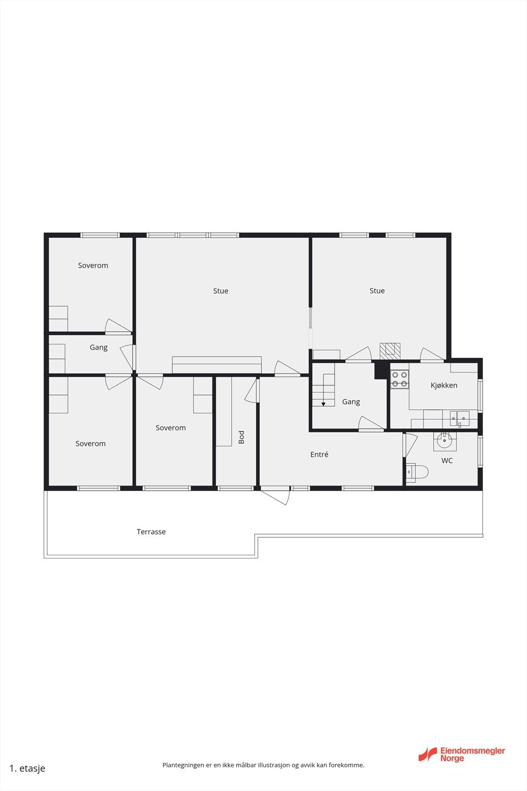 Planteikning 1.etasje Galleribilde