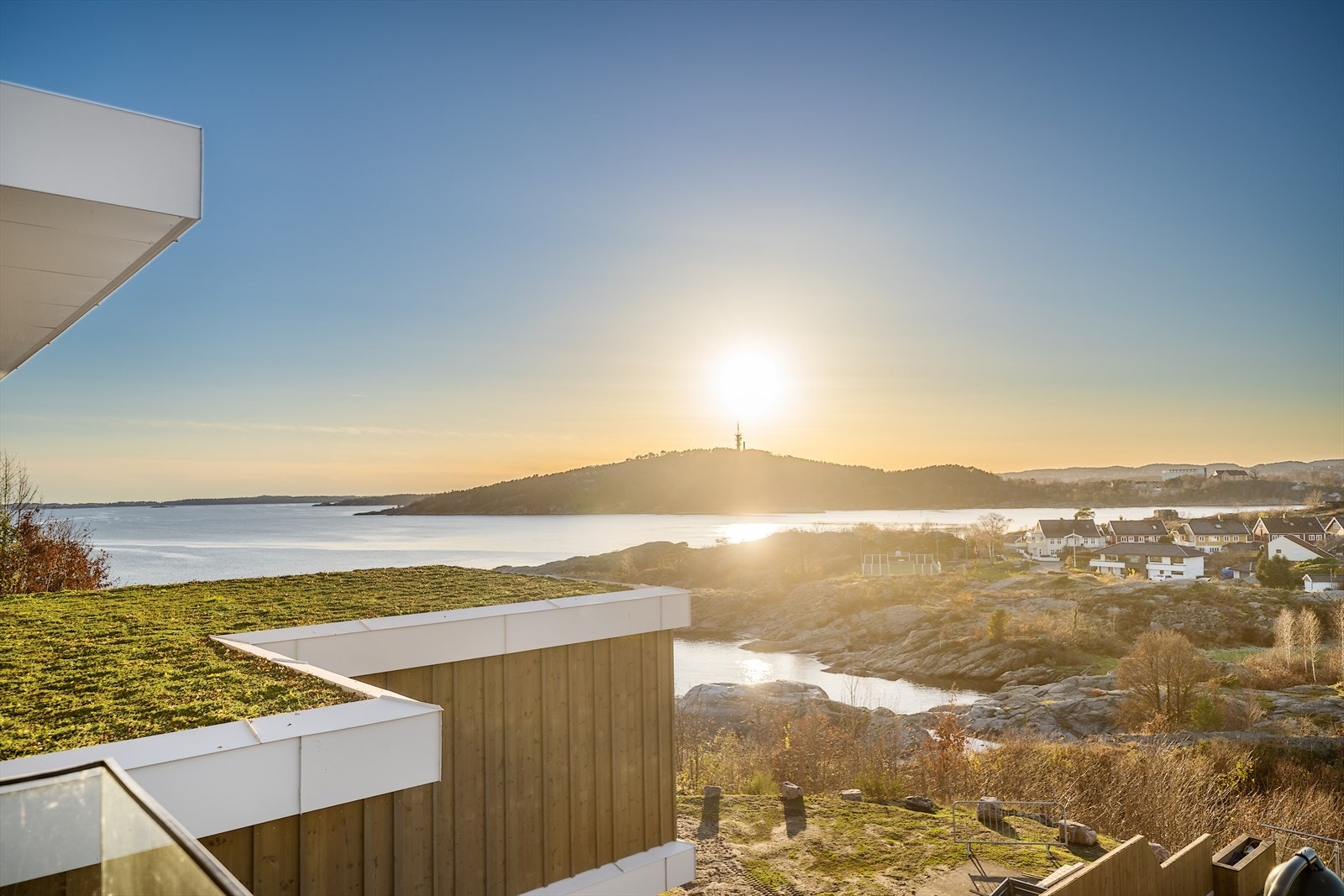 Panoramautsikt fra terrassene. Bildet tatt i november. Galleribilde