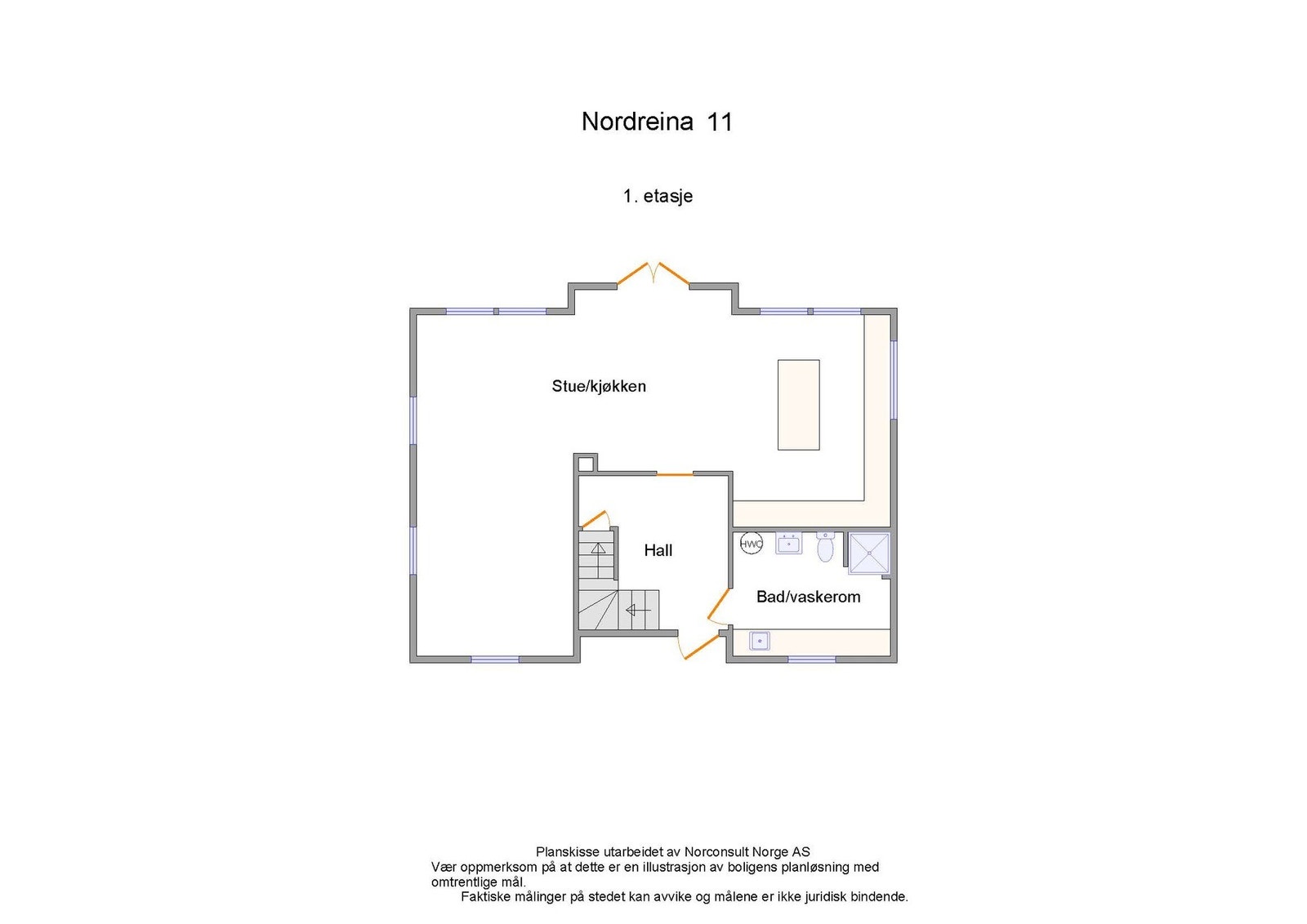 Planskisse - 1.etasje Galleribilde