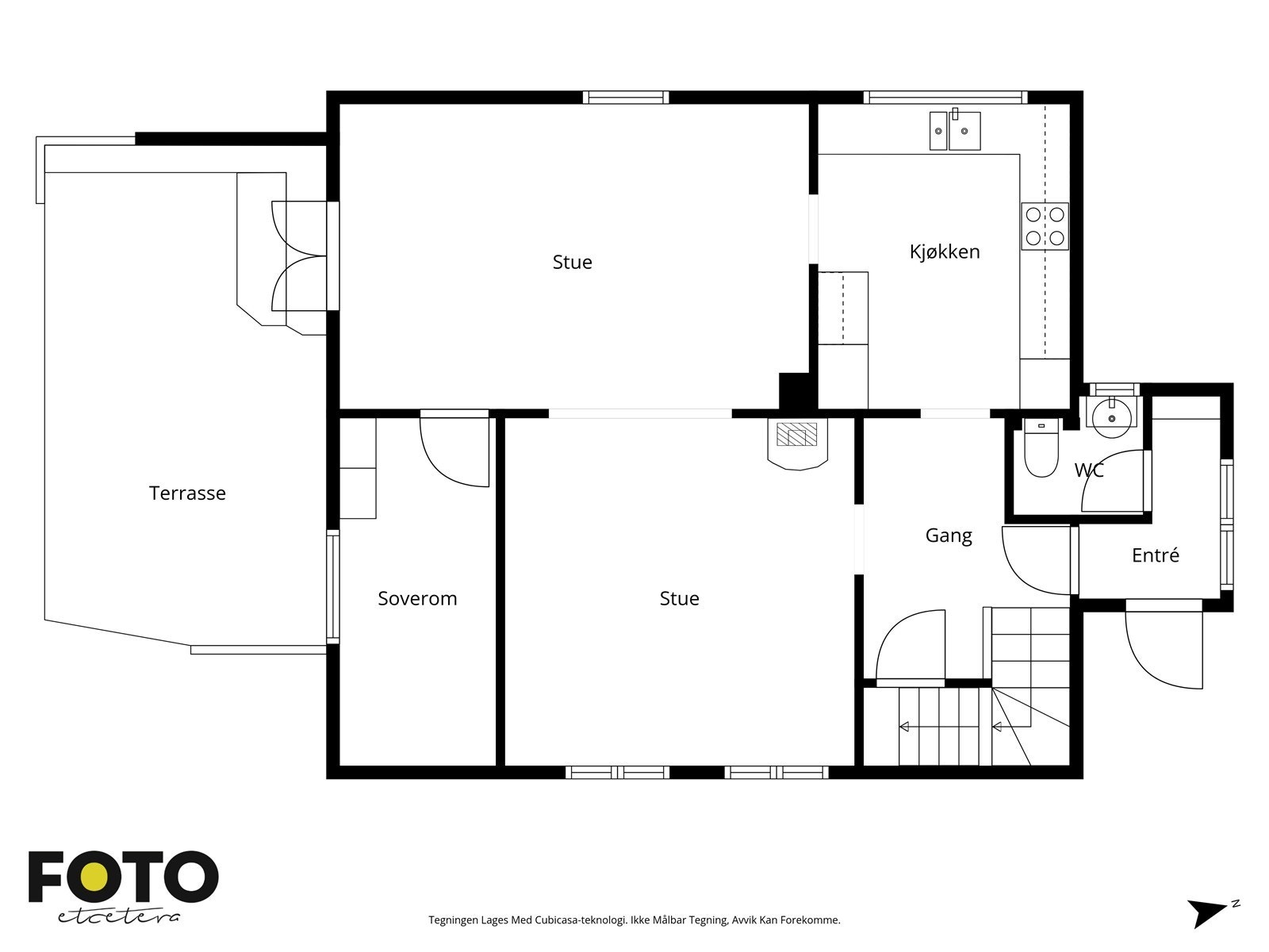 Veiledende plantegning 1. etasje - Ikke målbar Galleribilde