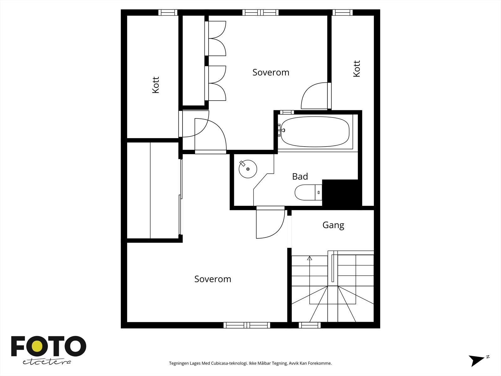 Veiledende plantegning 2. etasje - Ikke målbar Galleribilde