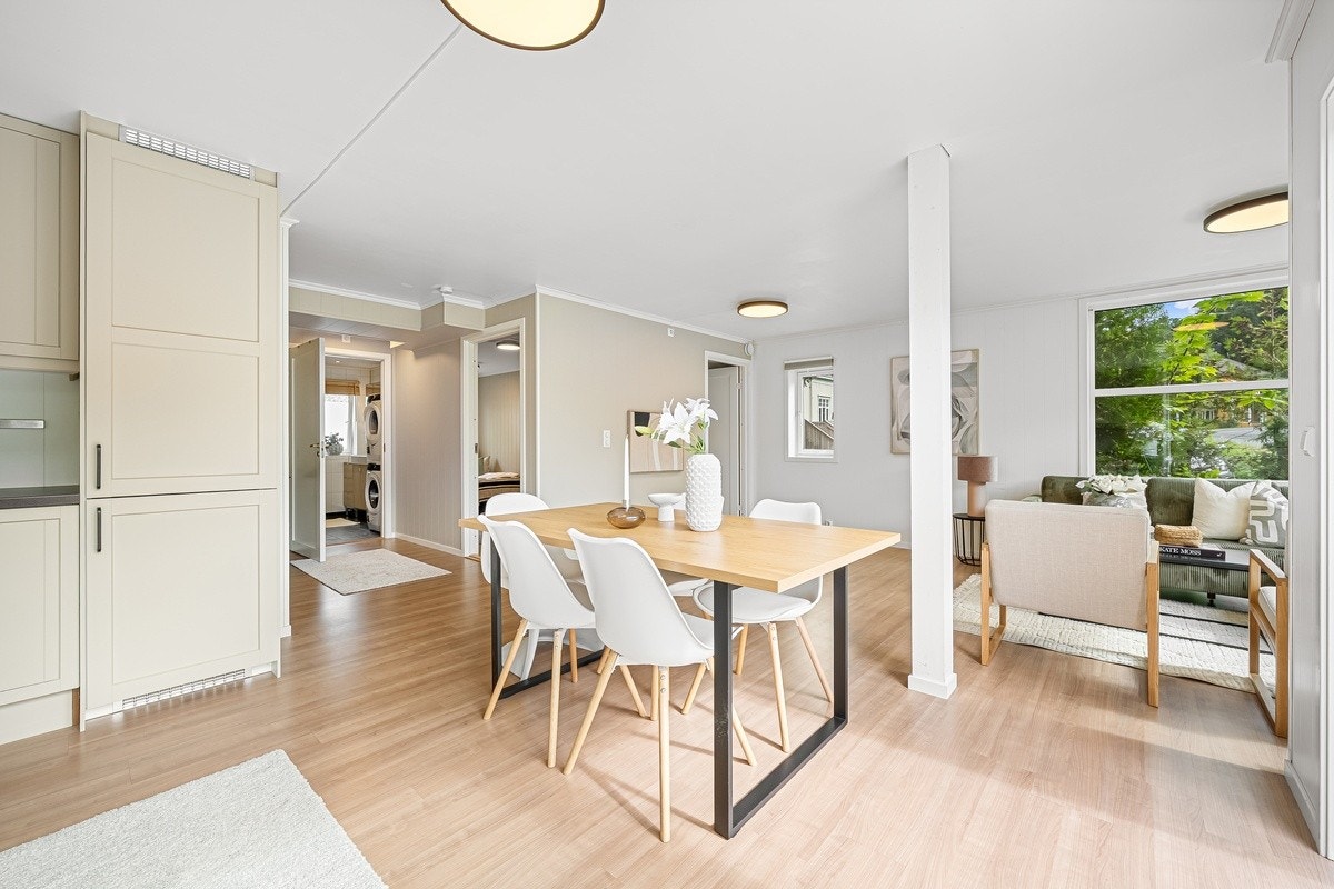 Leiligheten byr på store fellesarealer og høy standard. Galleribilde