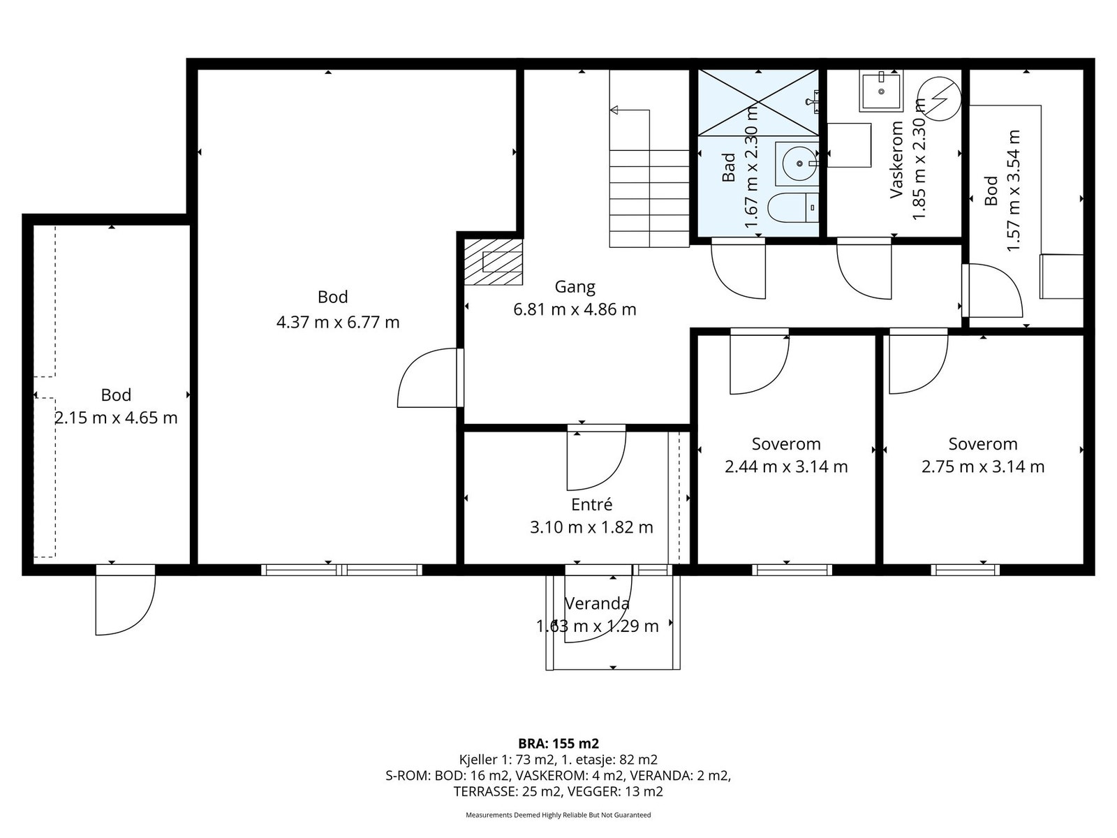 Målbar plantegning. Galleribilde
