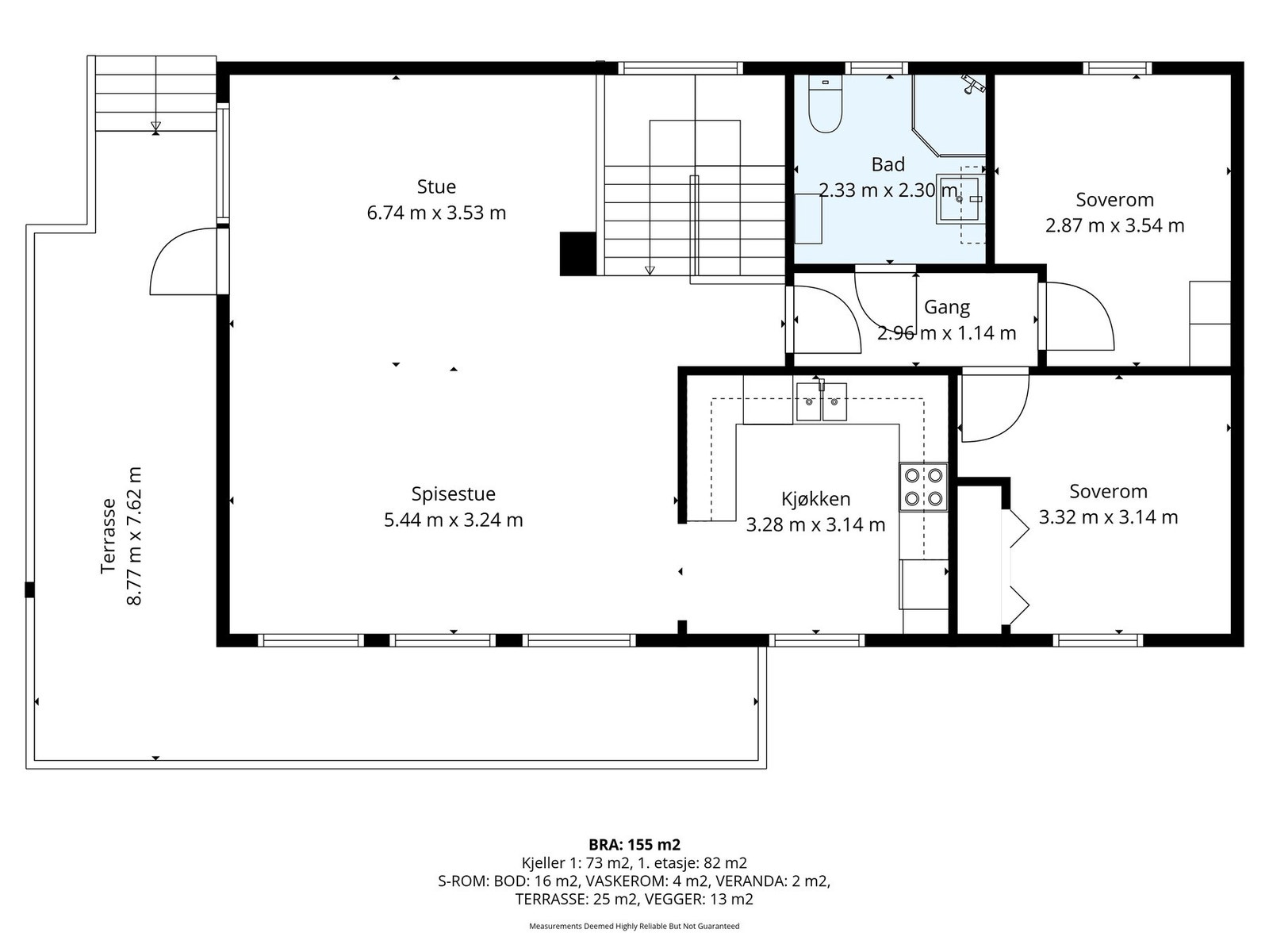Målbar plantegning. Galleribilde