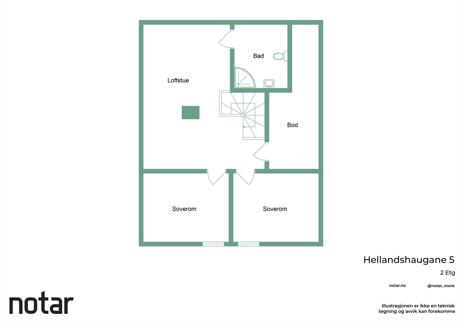Planløsning 2. etasje. Galleribilde