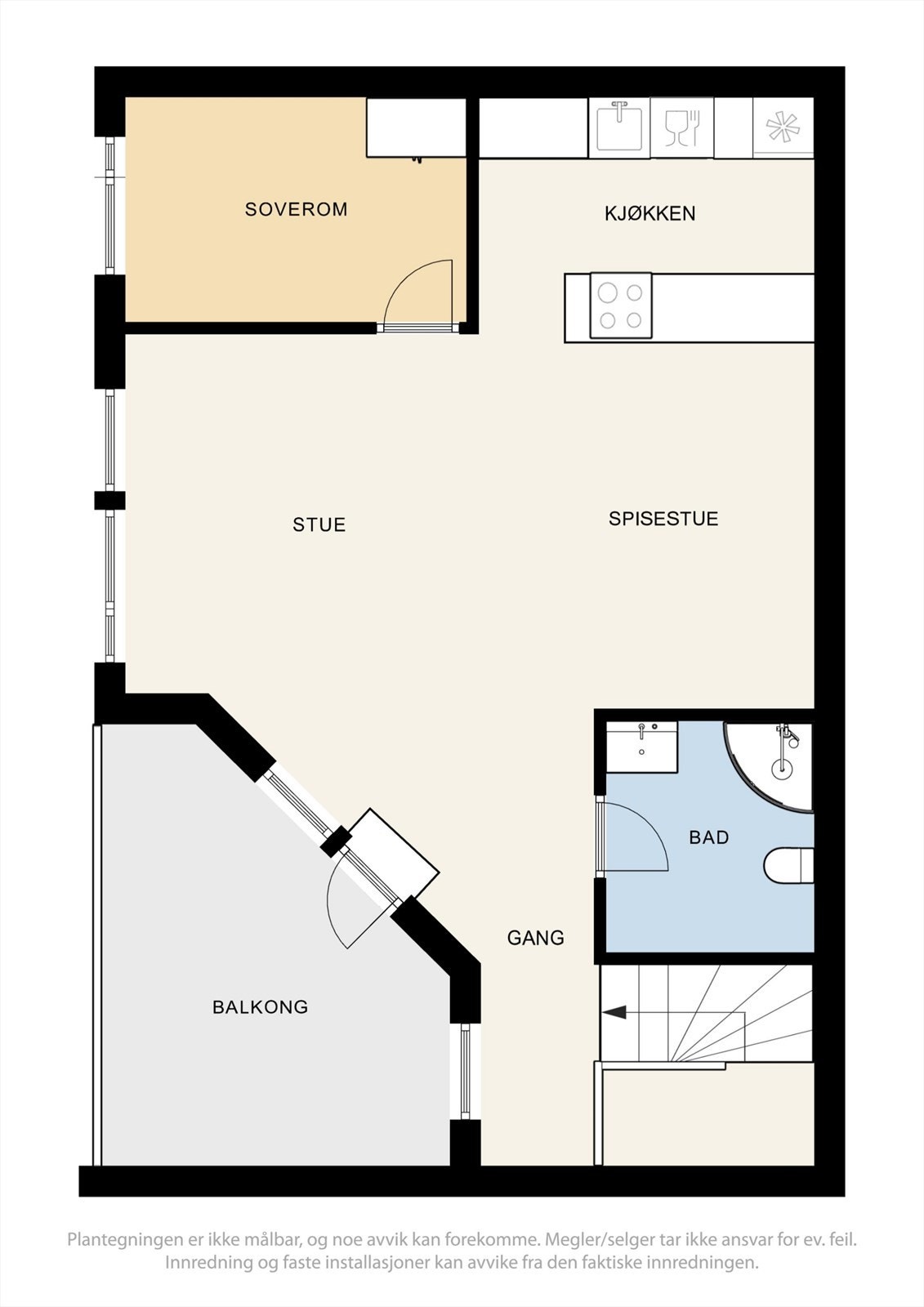 Plantegning 1. etasje Galleribilde