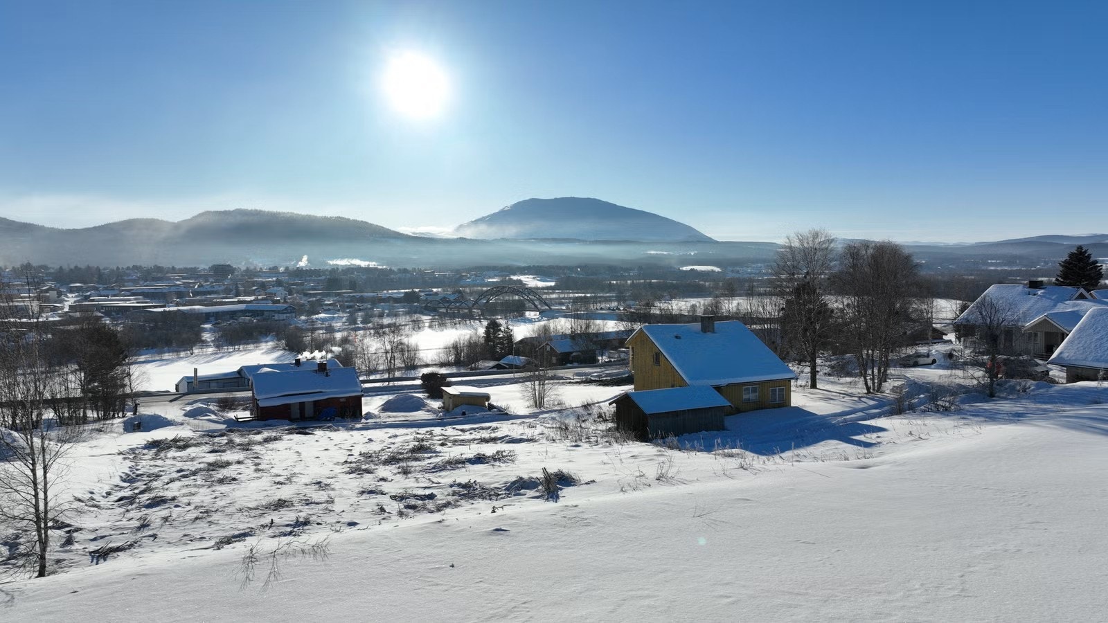 Utsikt mot Tynset byen Galleribilde