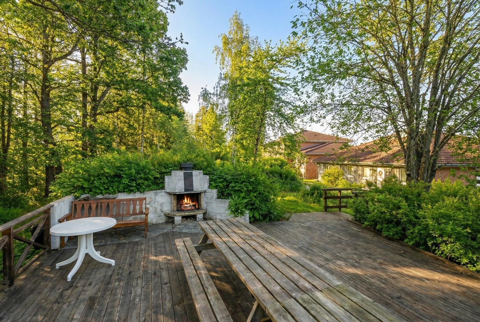 Her er det koselig utepeis. Galleribilde