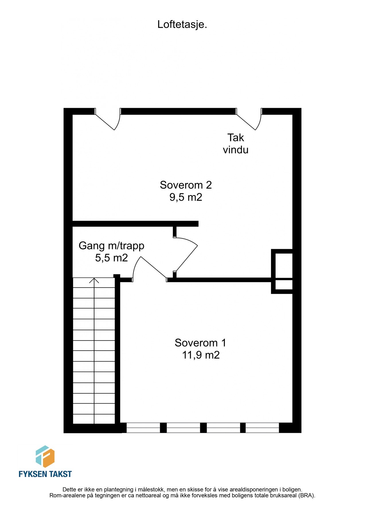 Planskisse loftetasje. Galleribilde
