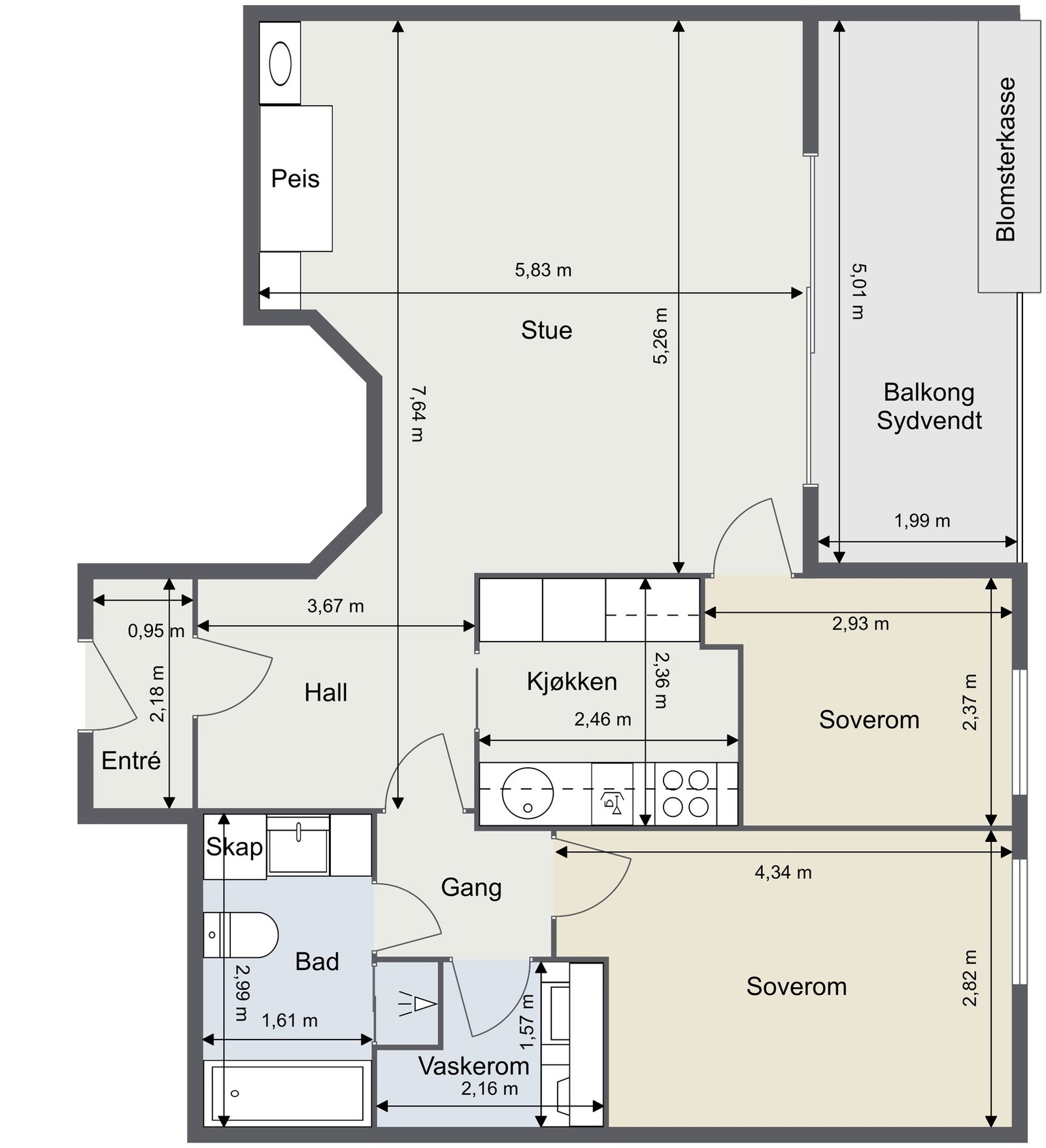 Plantegning Galleribilde