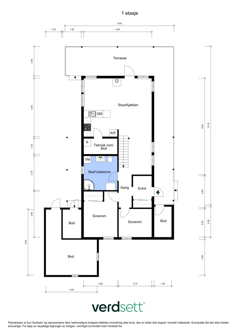 - Plantegning 1 etg - Galleribilde