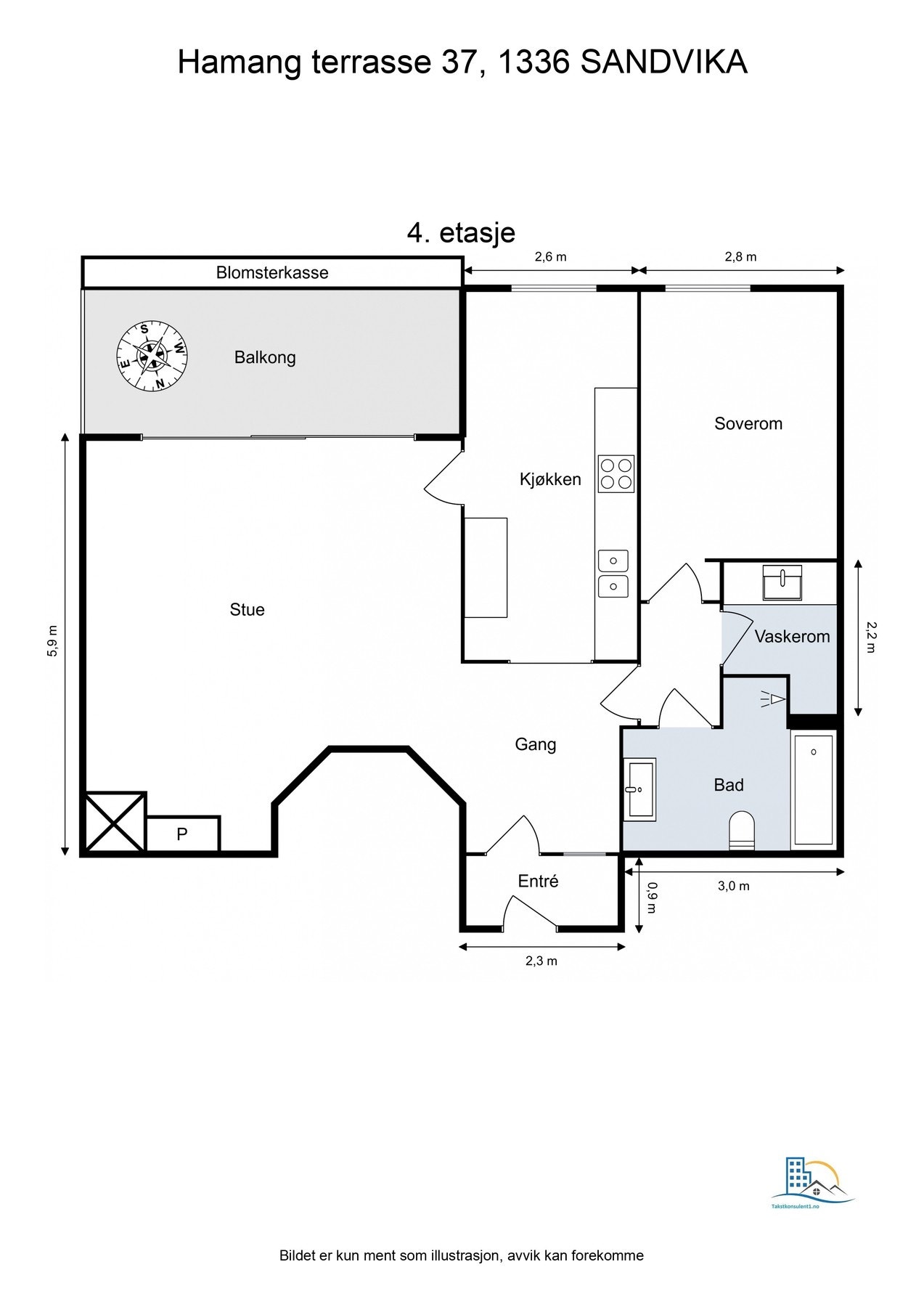 Plantegning, 4. etg. Galleribilde