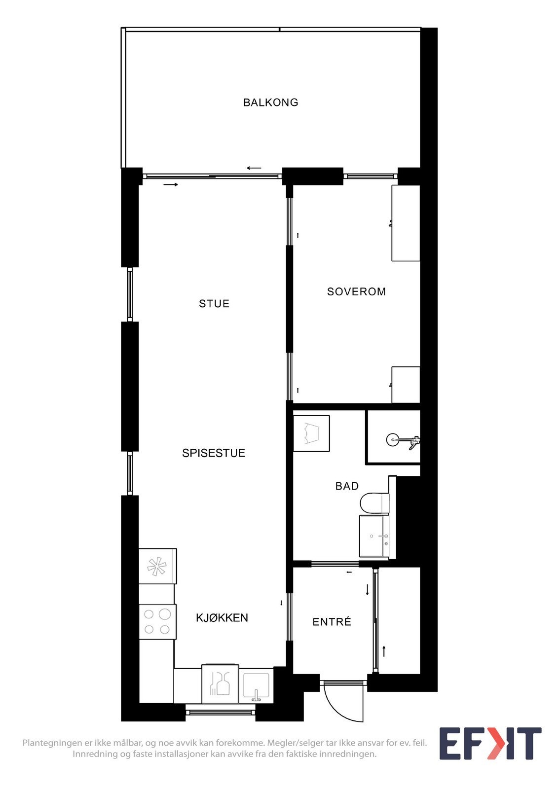 Plantegning fra liknende leilighet Galleribilde