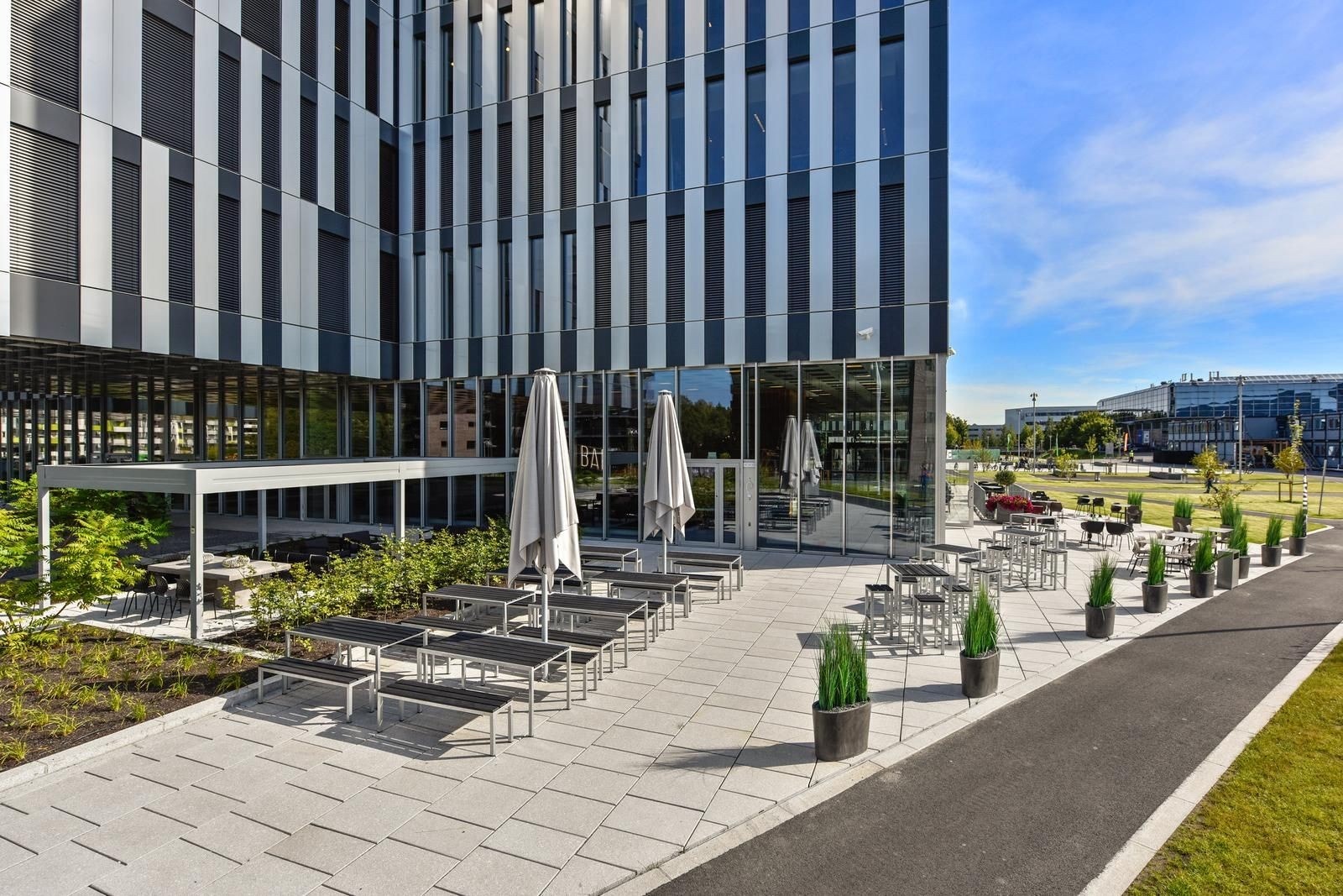 Uteområder med mange samlingspunkter Galleribilde