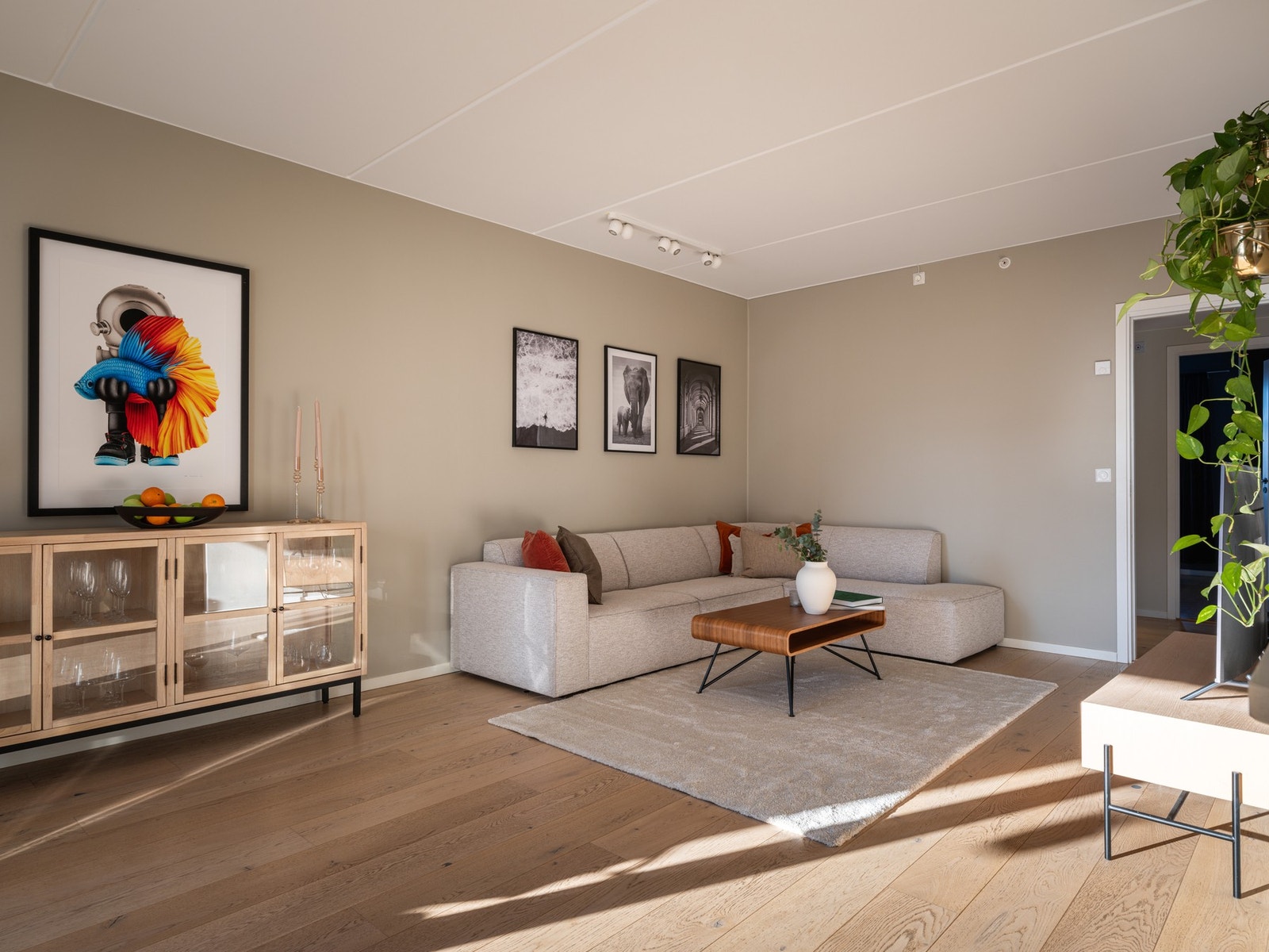 Stue med gode møbleringsmuligheter Galleribilde