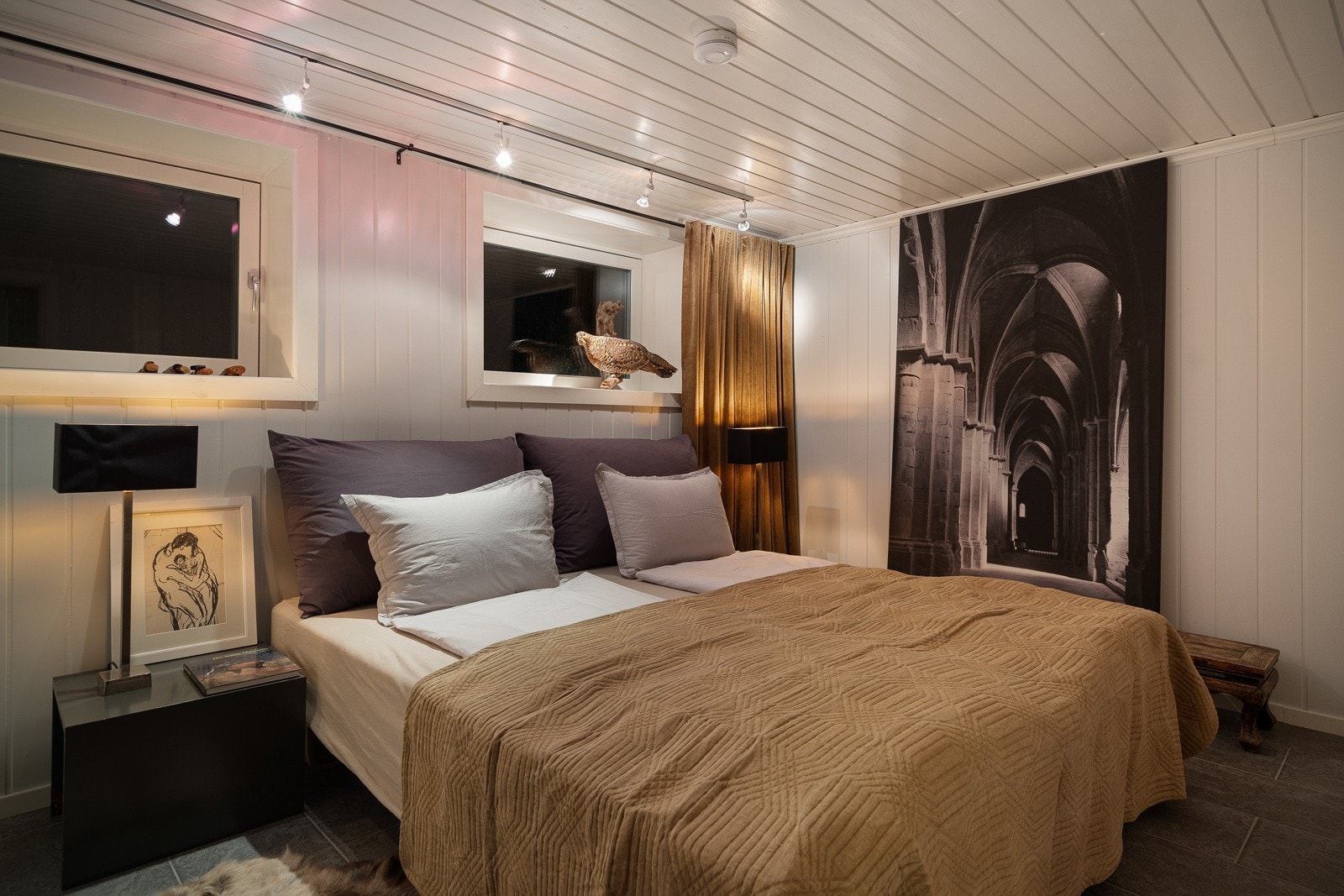 Soverom i kjeller (dette er ikke byggemeldt/omsøkt hos kommunen). Galleribilde