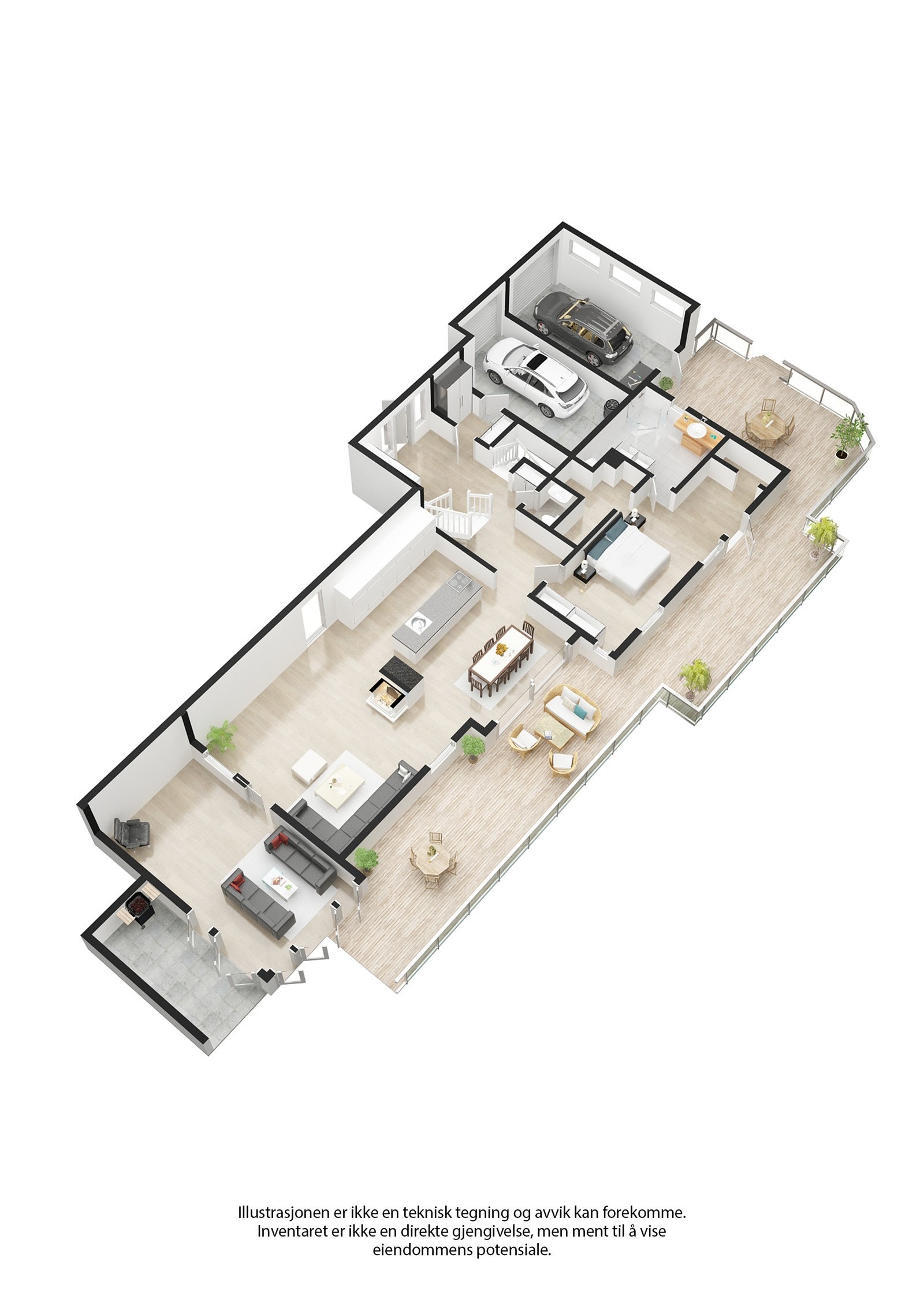 Plantegning 1. etasje Galleribilde