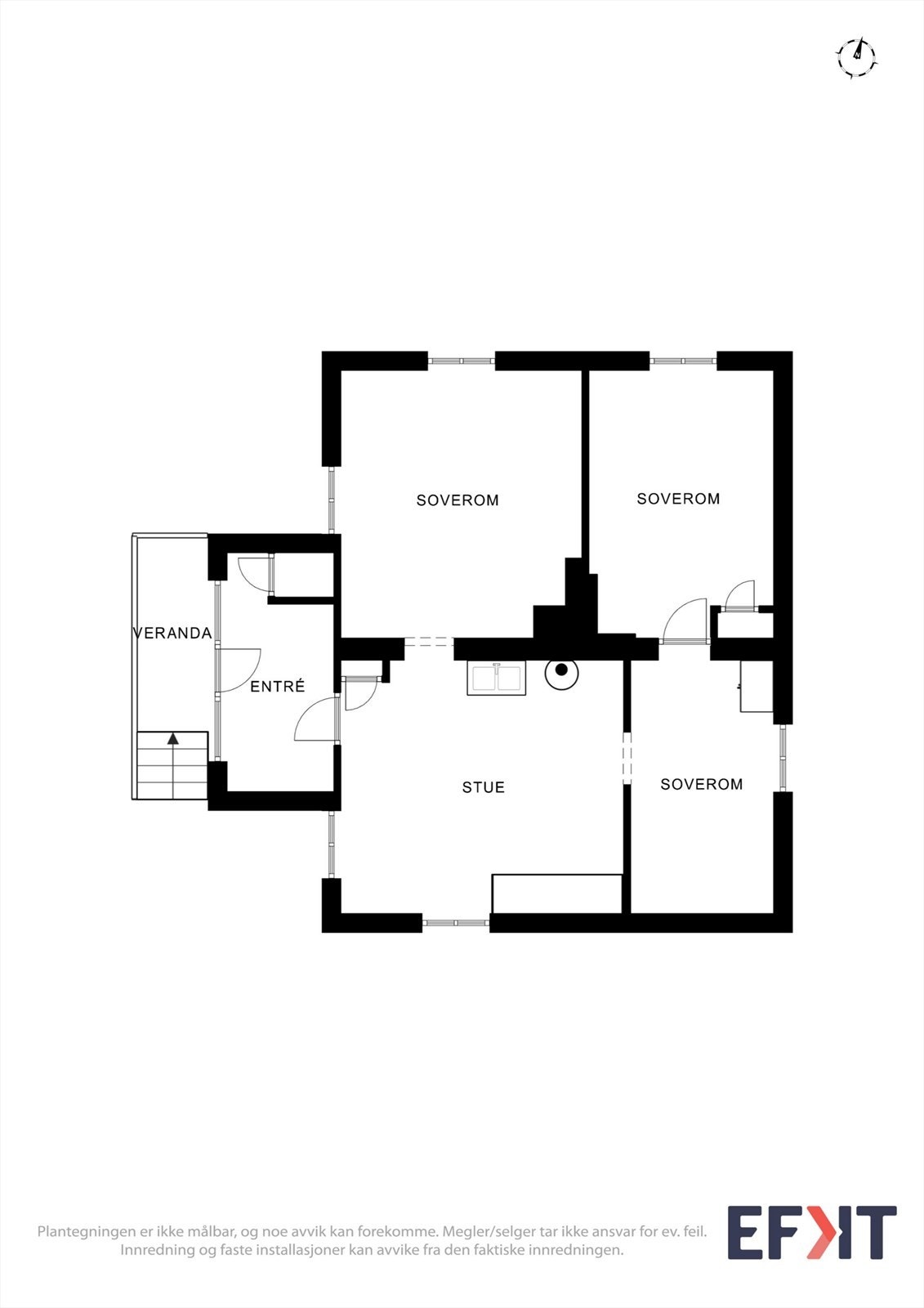 Kårboligens planløsning. Galleribilde