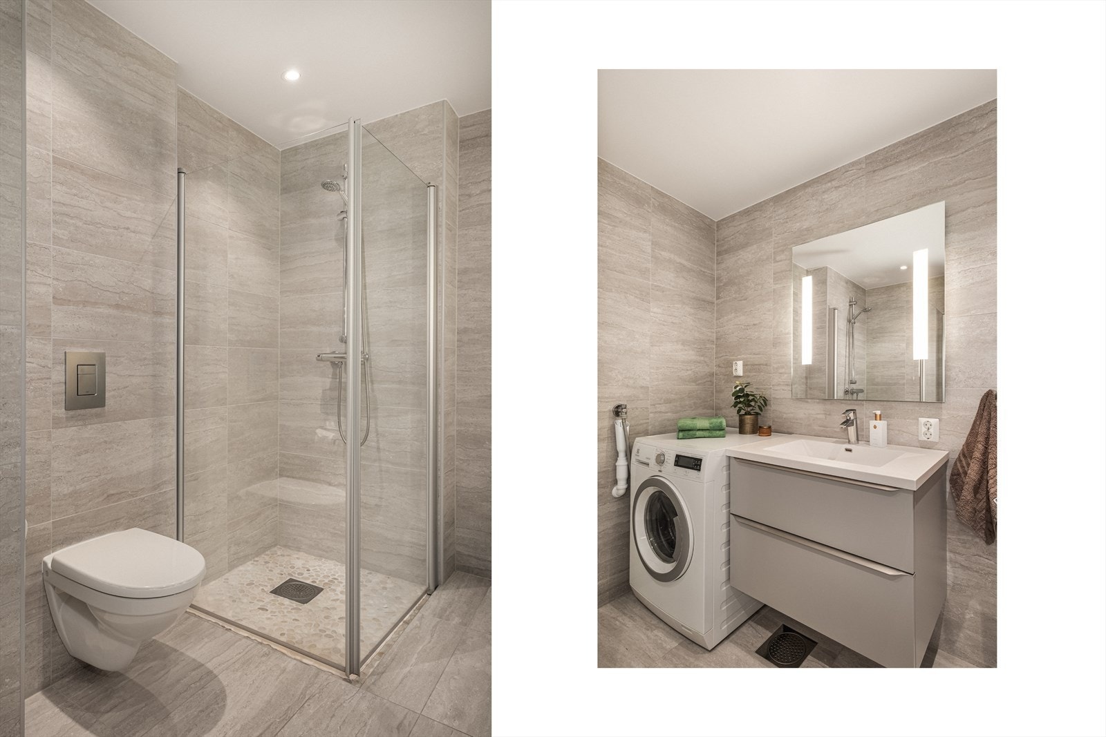 Begge bad ble vesentlig påkostet når den var ny. Galleribilde