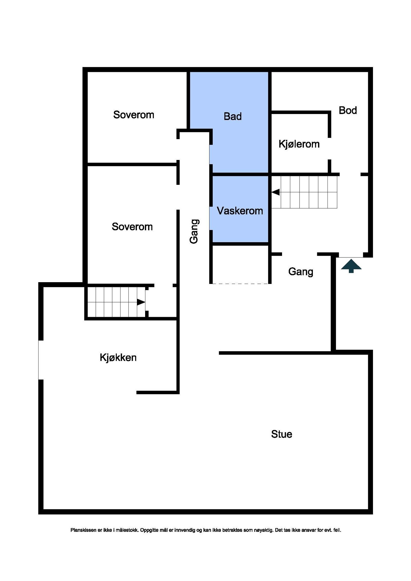 Plantegning første etasje Galleribilde