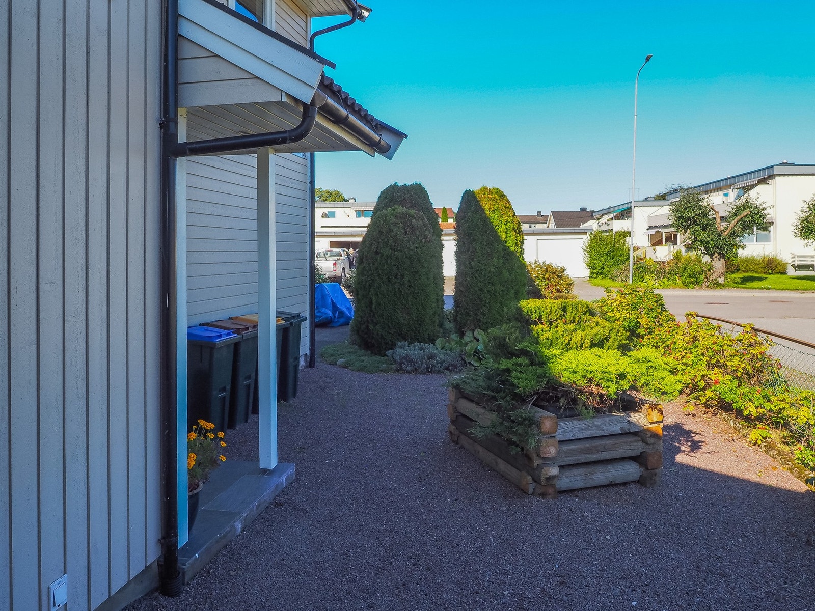 Her ser vi inngangspartiet til de to leilighetene Galleribilde