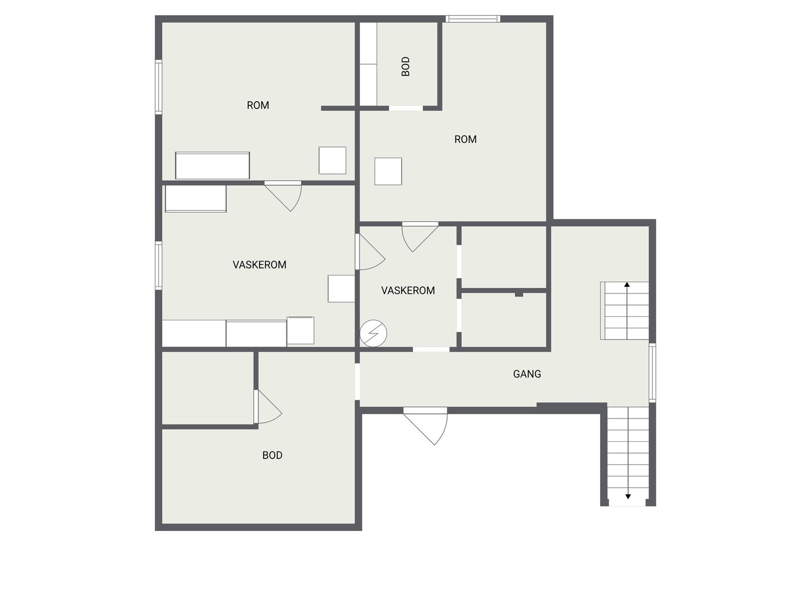 Plantegning kjeller Galleribilde