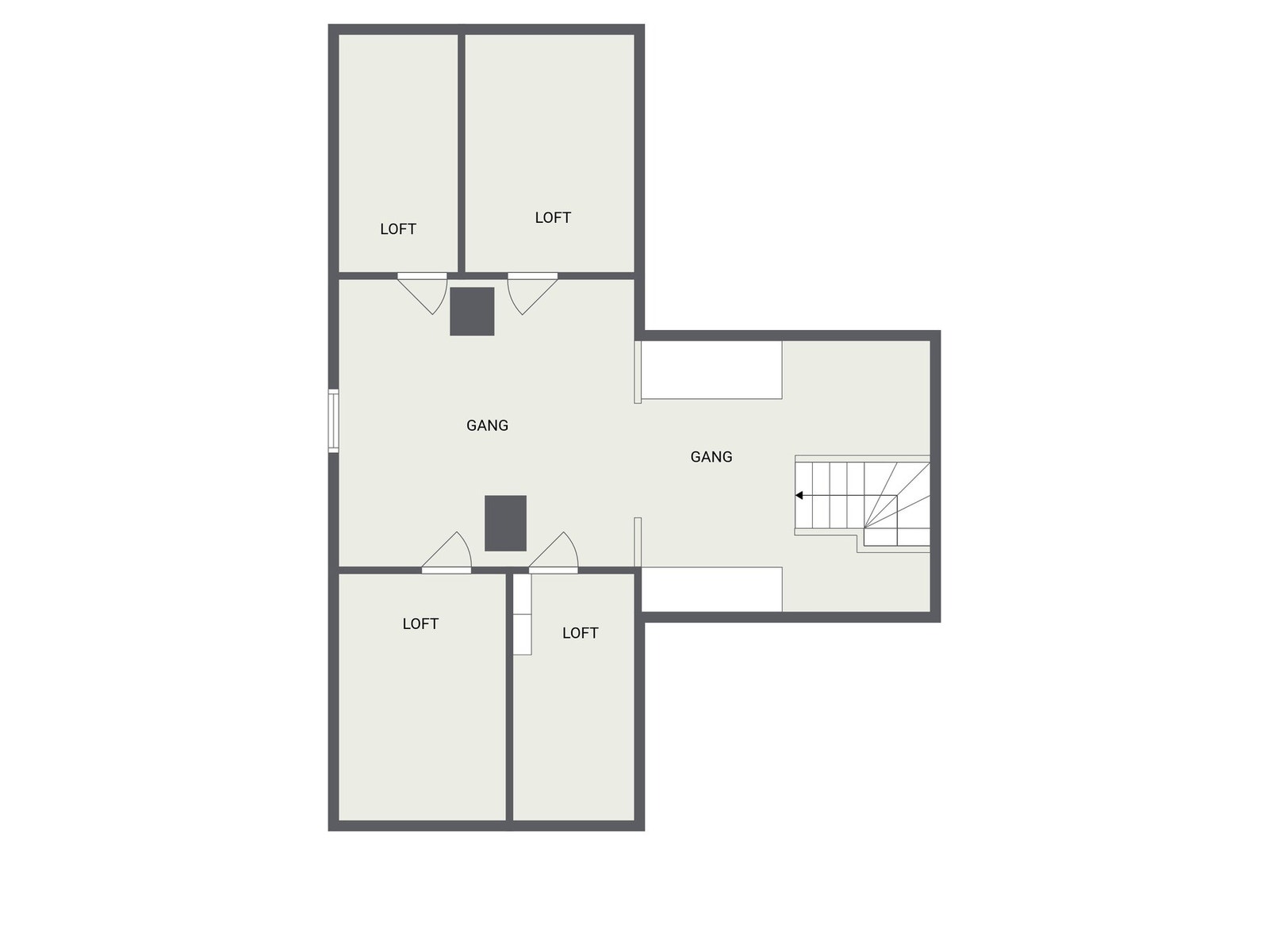 Plantegning loft Galleribilde