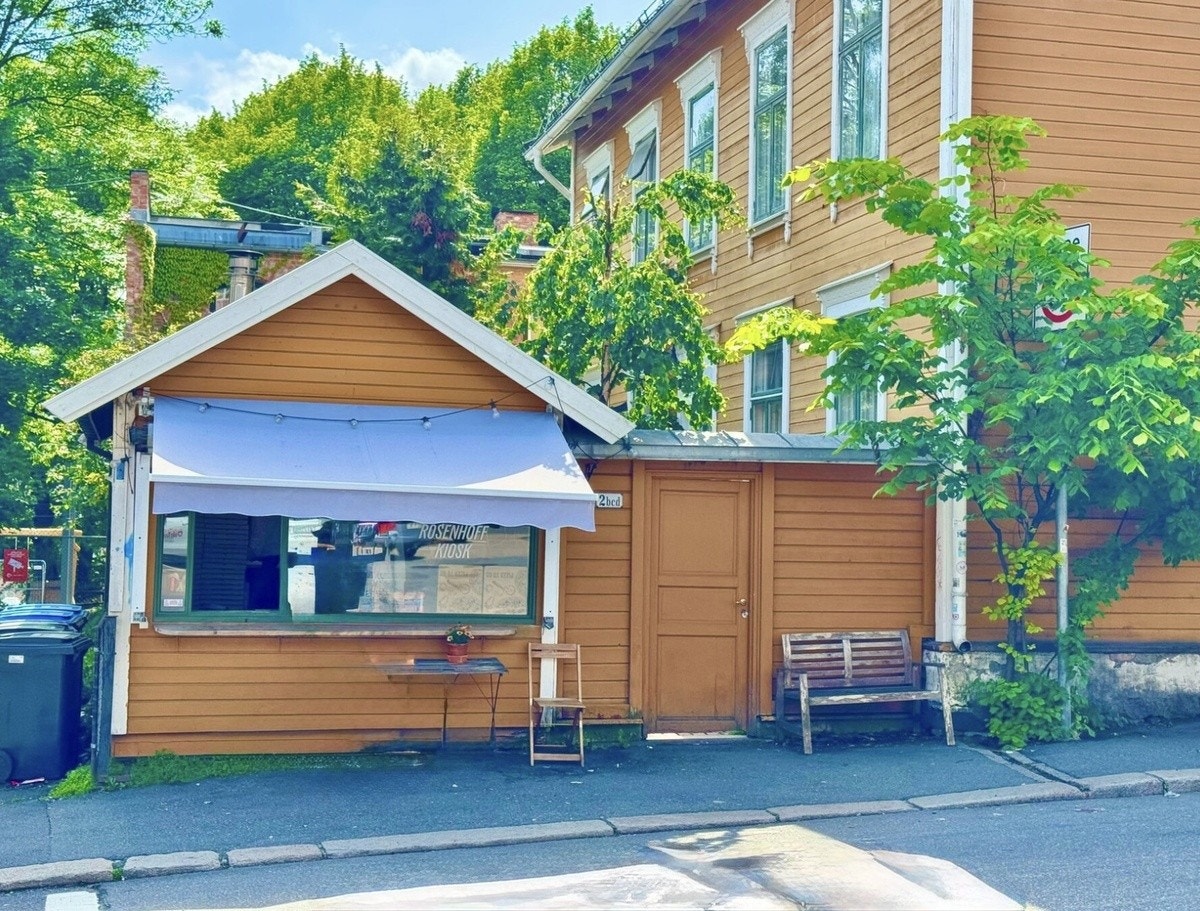 Rosenhoffkiosken serverer deilig italiensk pizza. Galleribilde