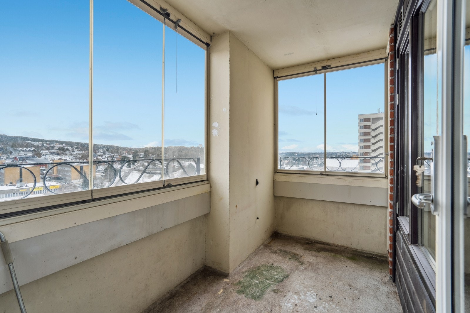 Innglasset balkong Galleribilde