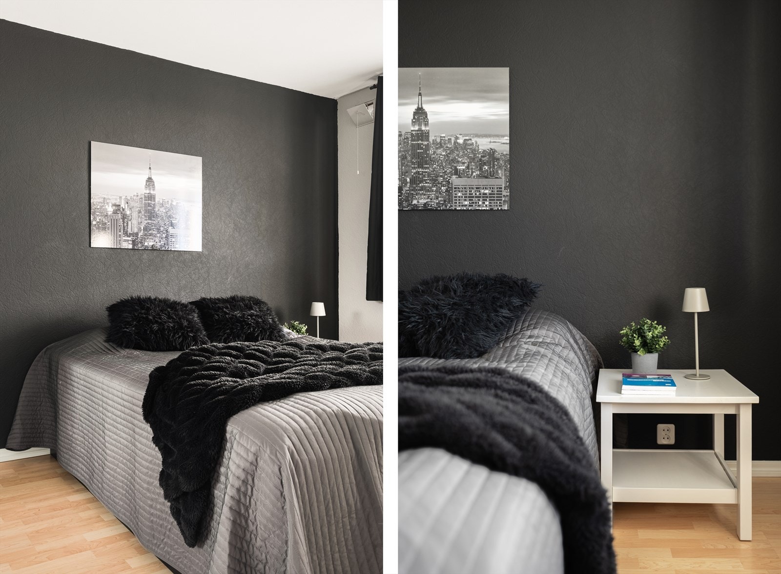 Her kan du fint innrede med dobbeltseng, nattbord, garderobeløsning og annet passende møblement. Galleribilde