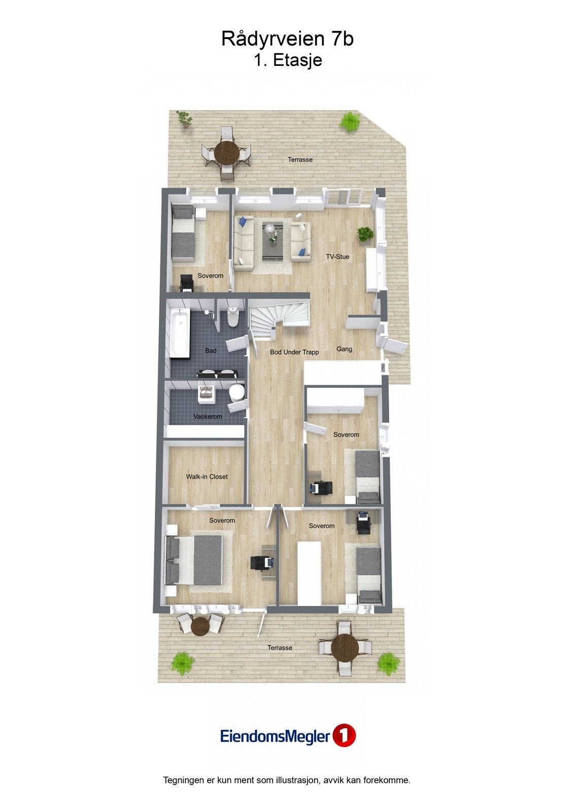 Veiledende plantegning 1.etasje - Ikke målbar Galleribilde