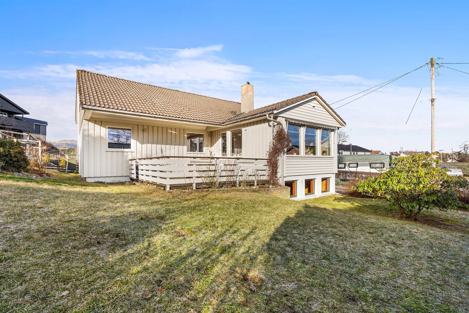 Eiendommen ligger i et attraktivt og barnevennlig boligområde på Haga på Stord. Galleribilde