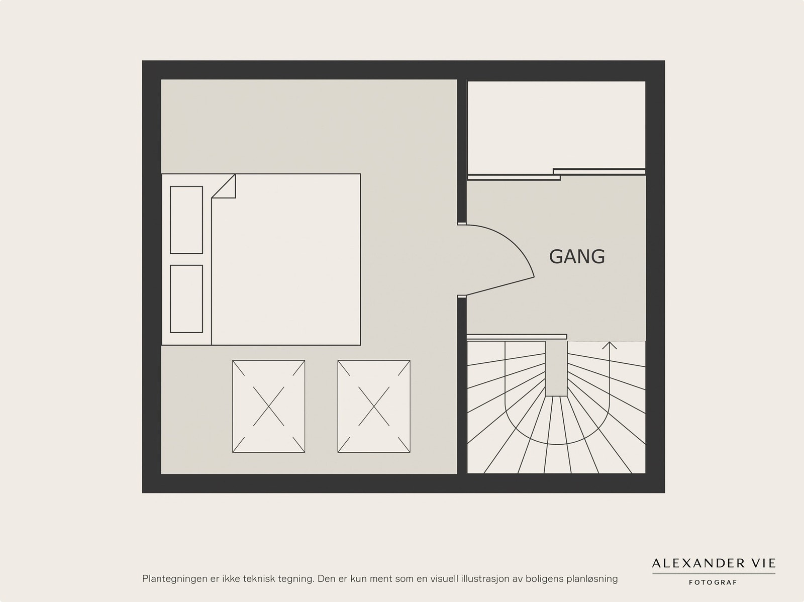 Planskisse loft Galleribilde