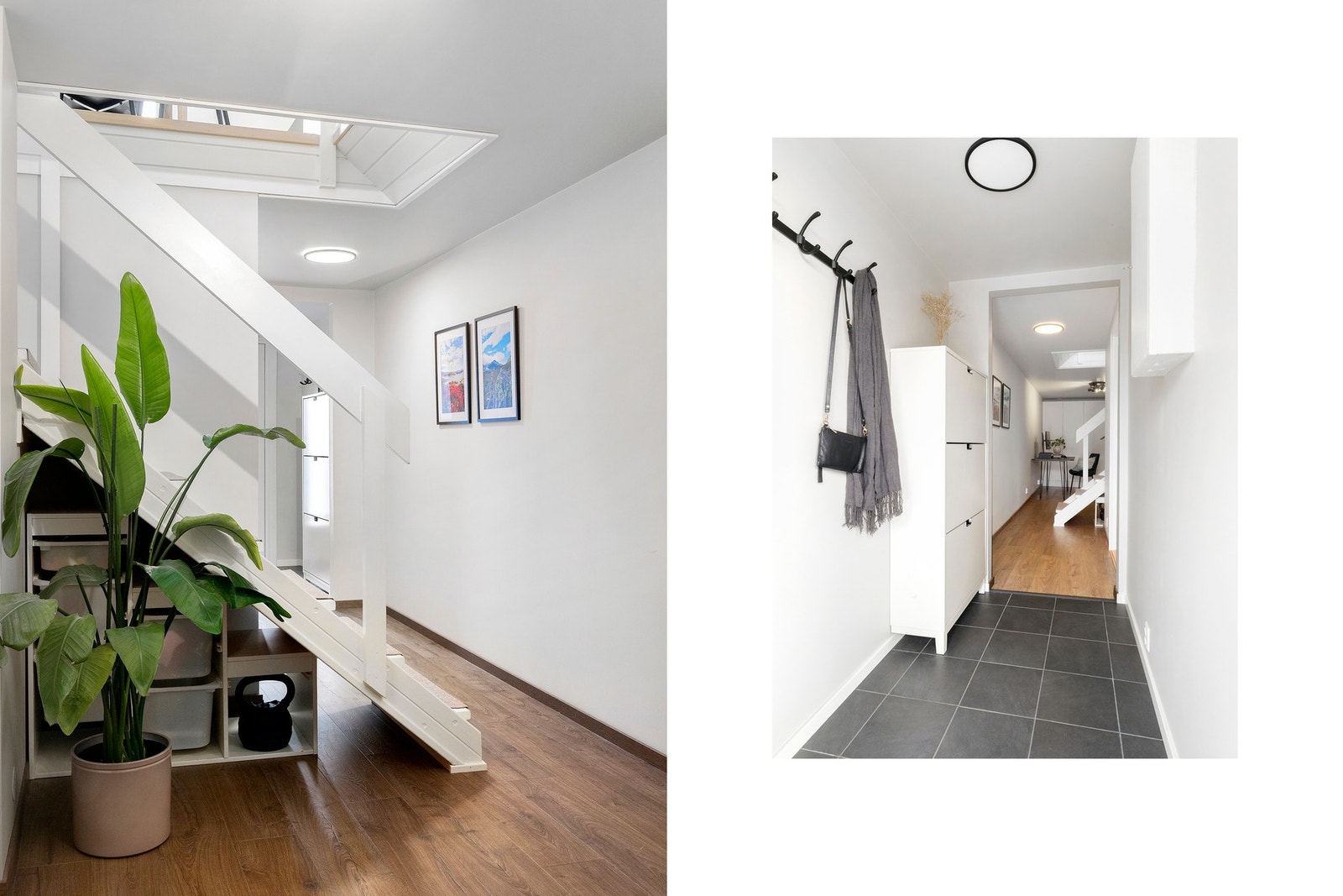 Romslig entre/hall. Varmekabel i entregulvet. Smart skoskap. Galleribilde