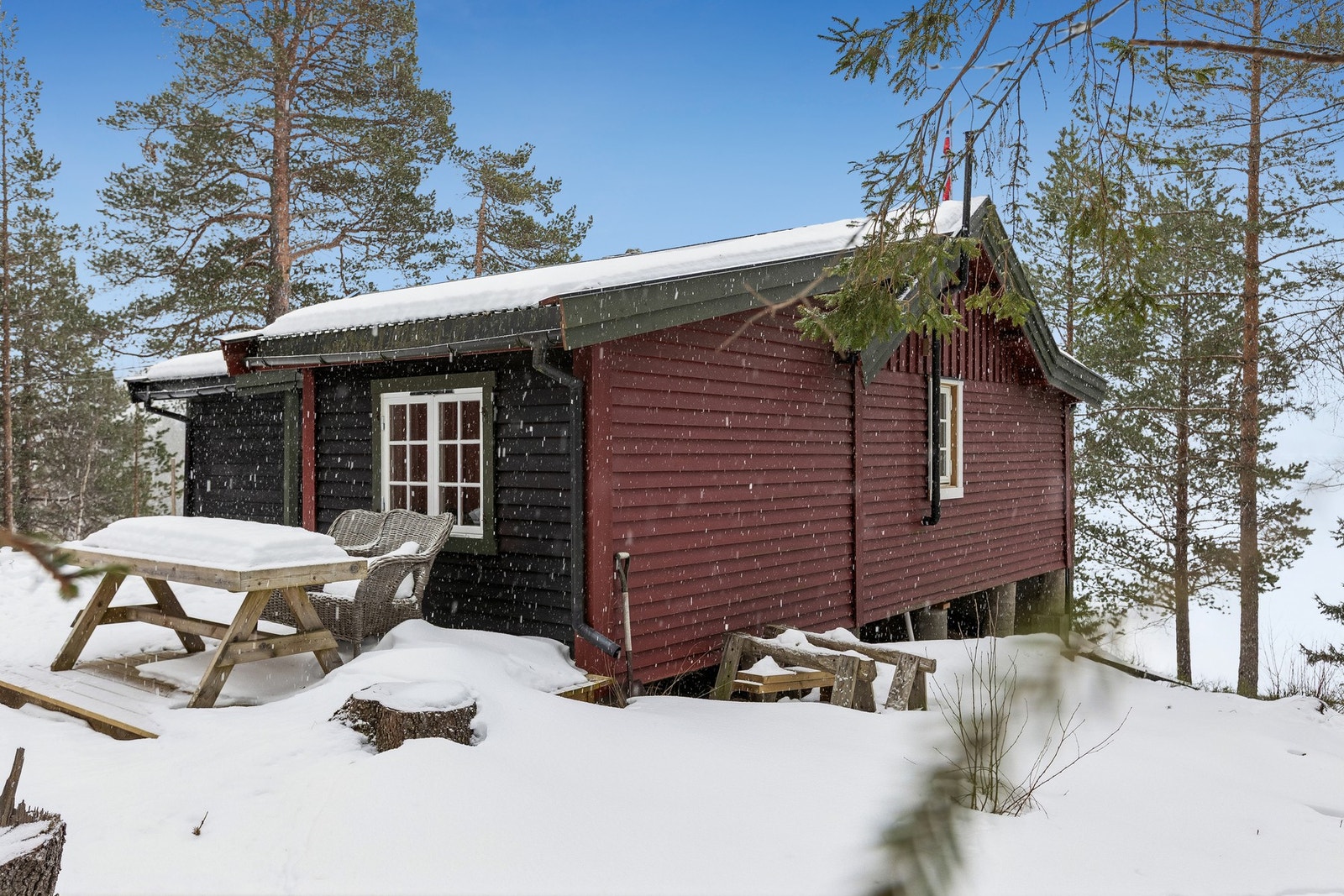 Koselig og velholdt hytte ved Svorksjøen på Gåsbakken. Galleribilde
