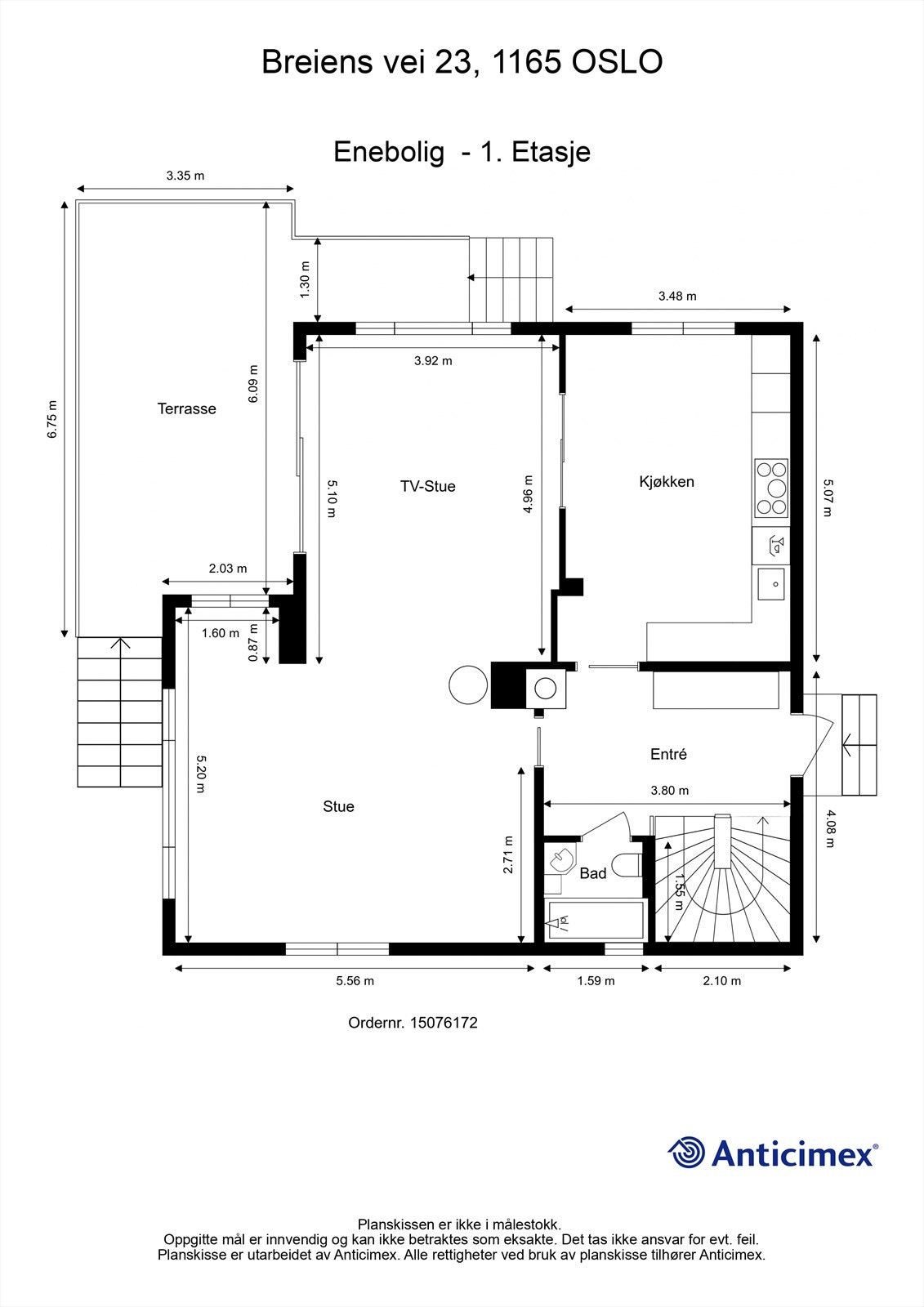 Plantegning 1. etasje Galleribilde