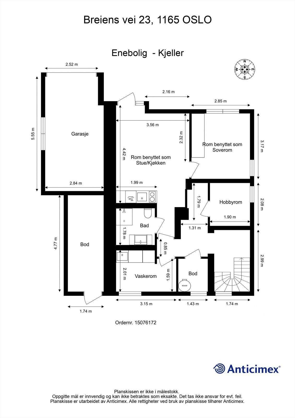 Plantegning kjeller Galleribilde