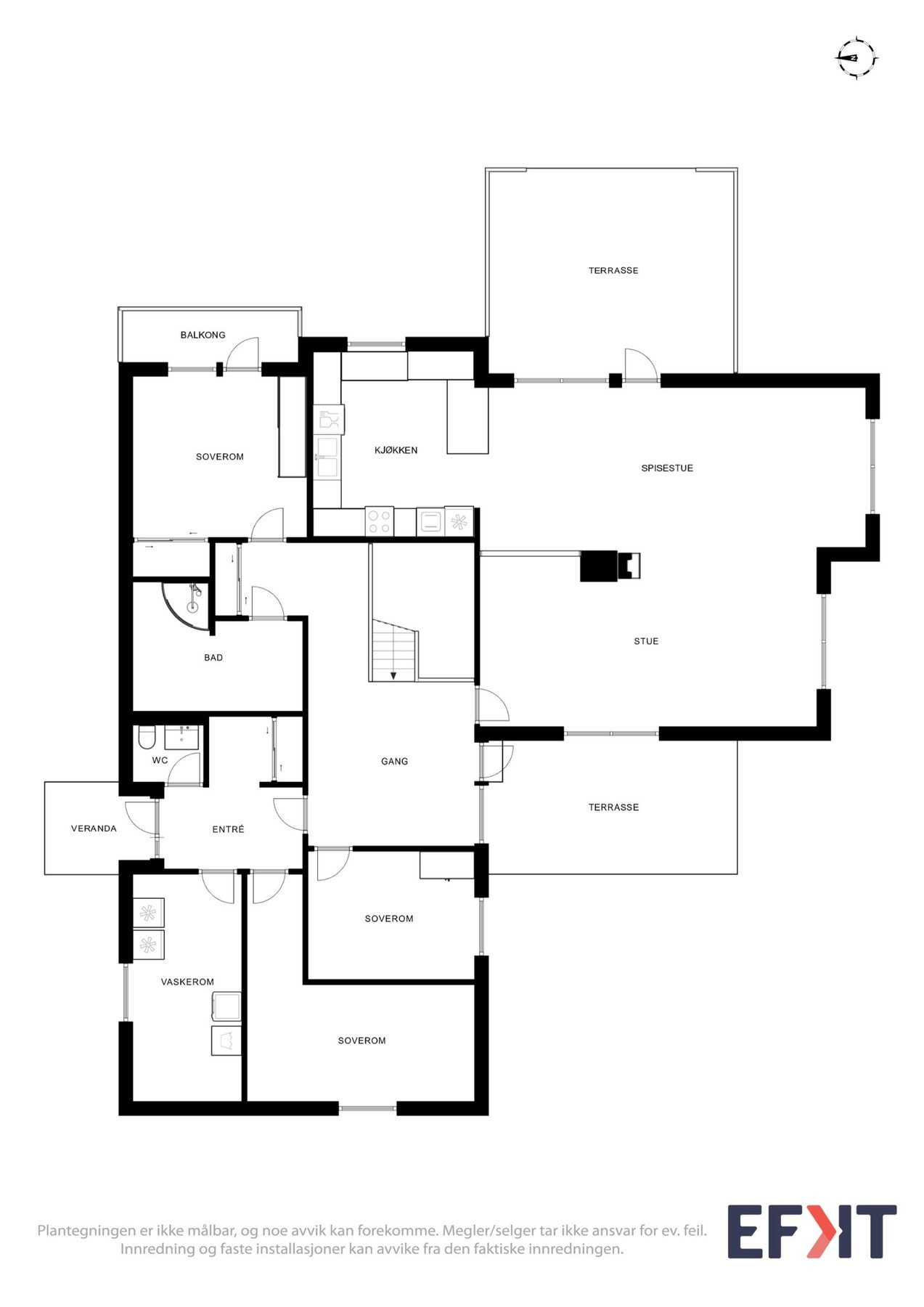 Plantegning hovedetasje Galleribilde