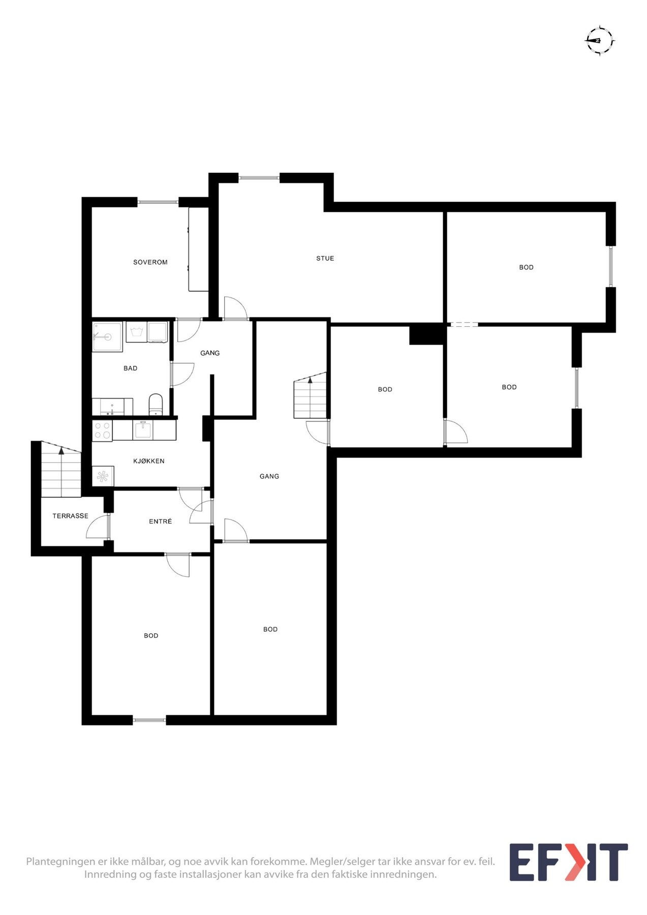 Plantegning underetasje Galleribilde