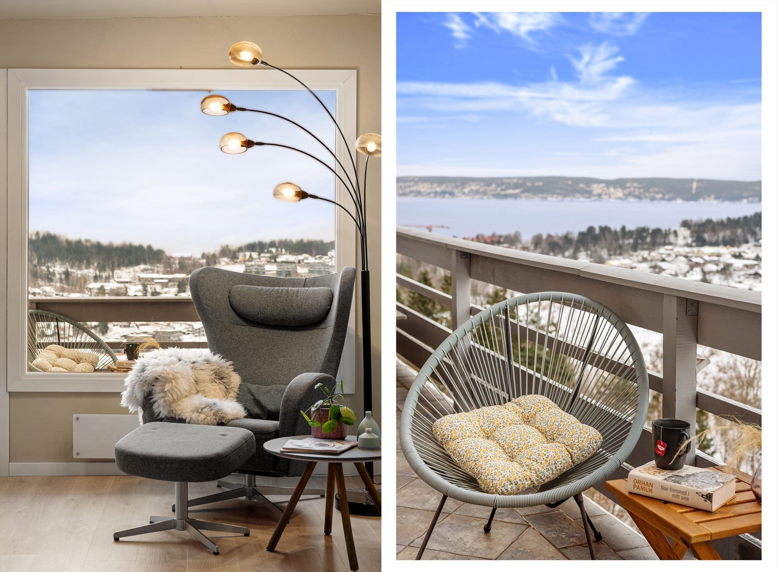 Kombinasjonen av en lun stue og en stor balkong gir en enestående bokvalitet. Galleribilde