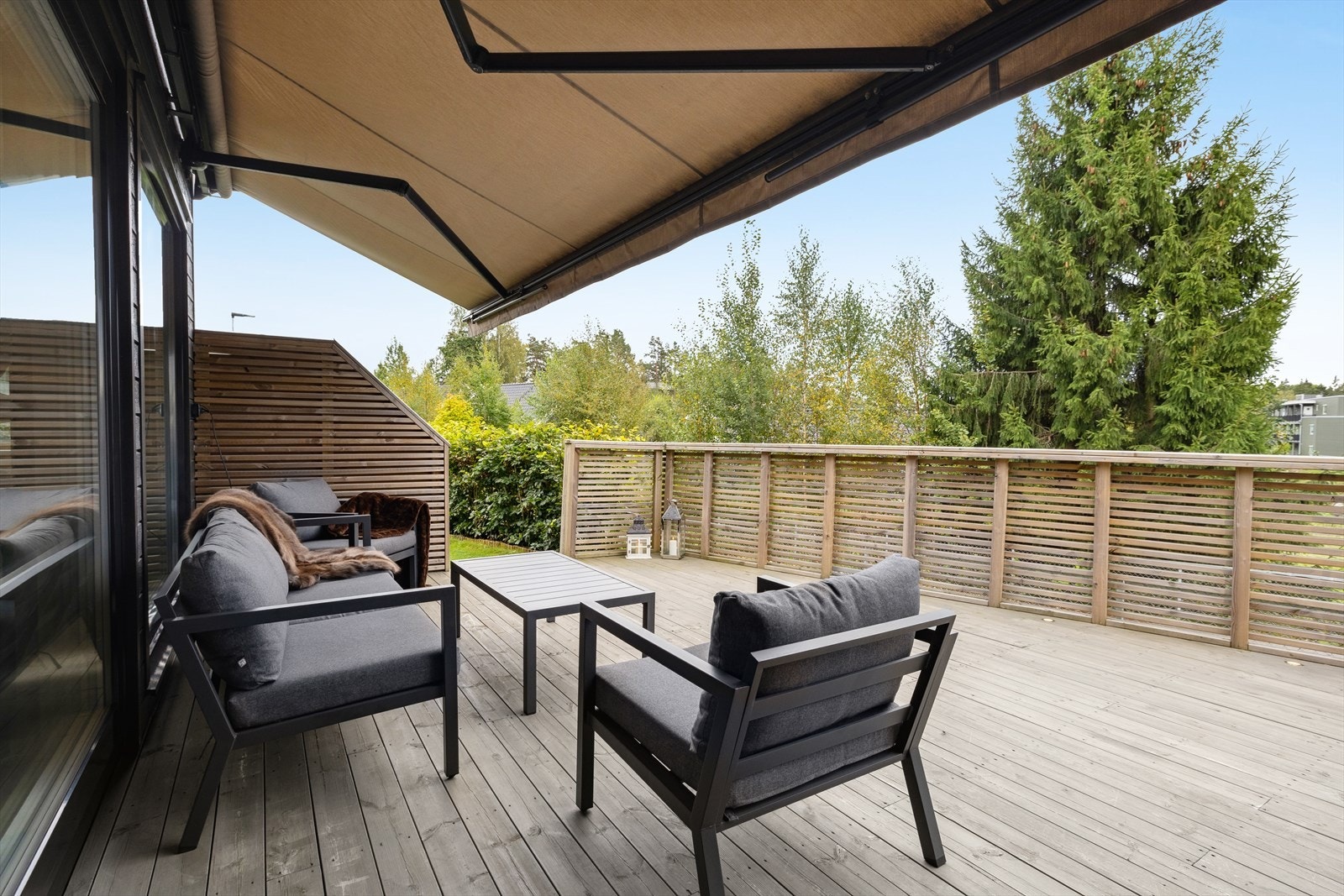 Terrassen har en fin og usjenert beliggenhet. Galleribilde