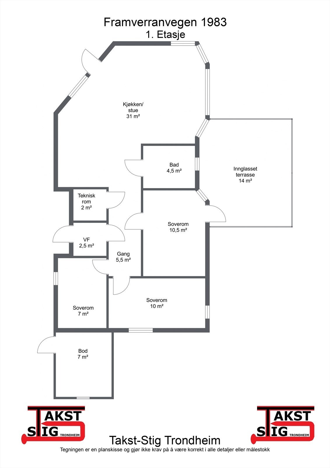 Planskisse - 1. etasje Galleribilde