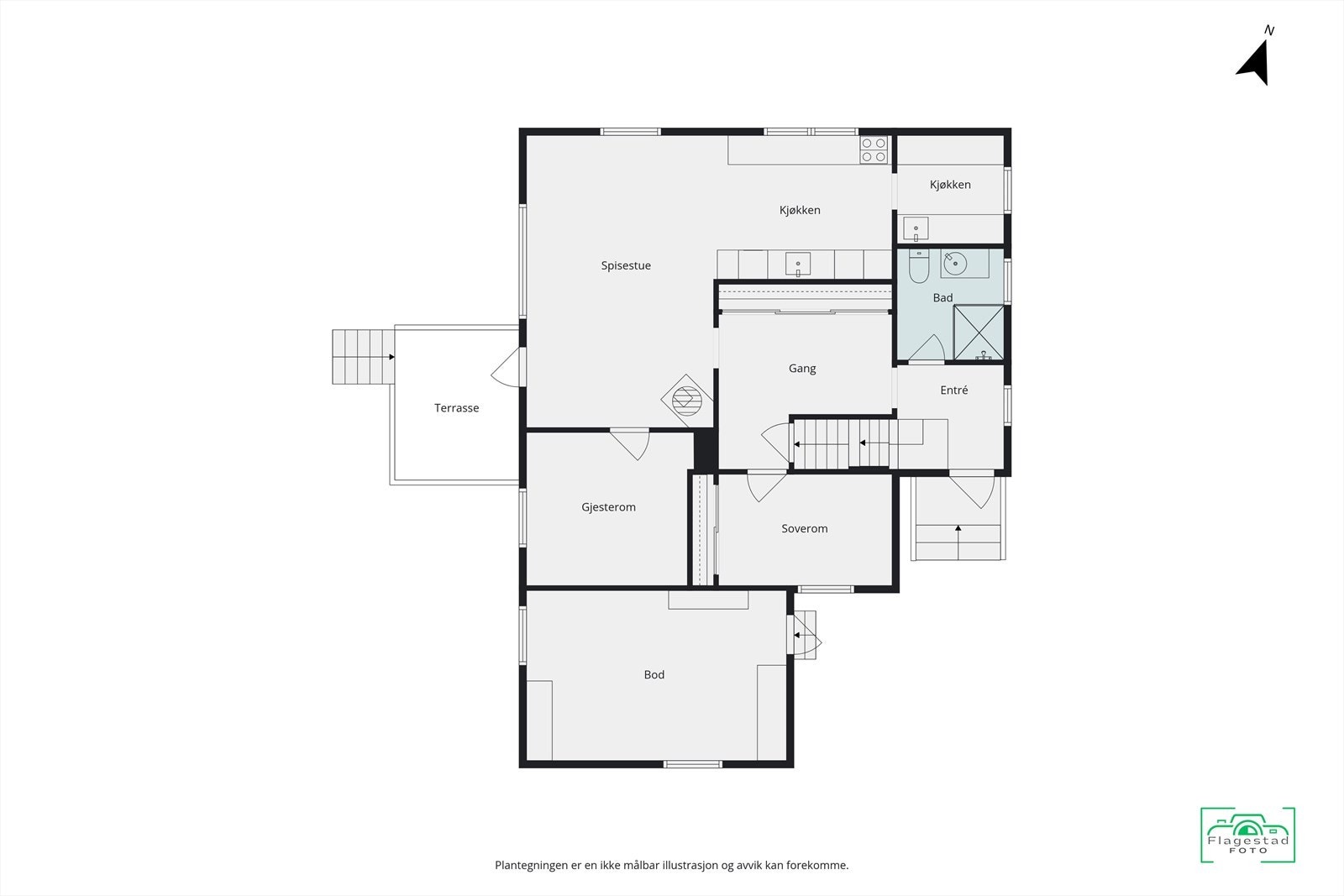 Plantegning 1. etg Galleribilde