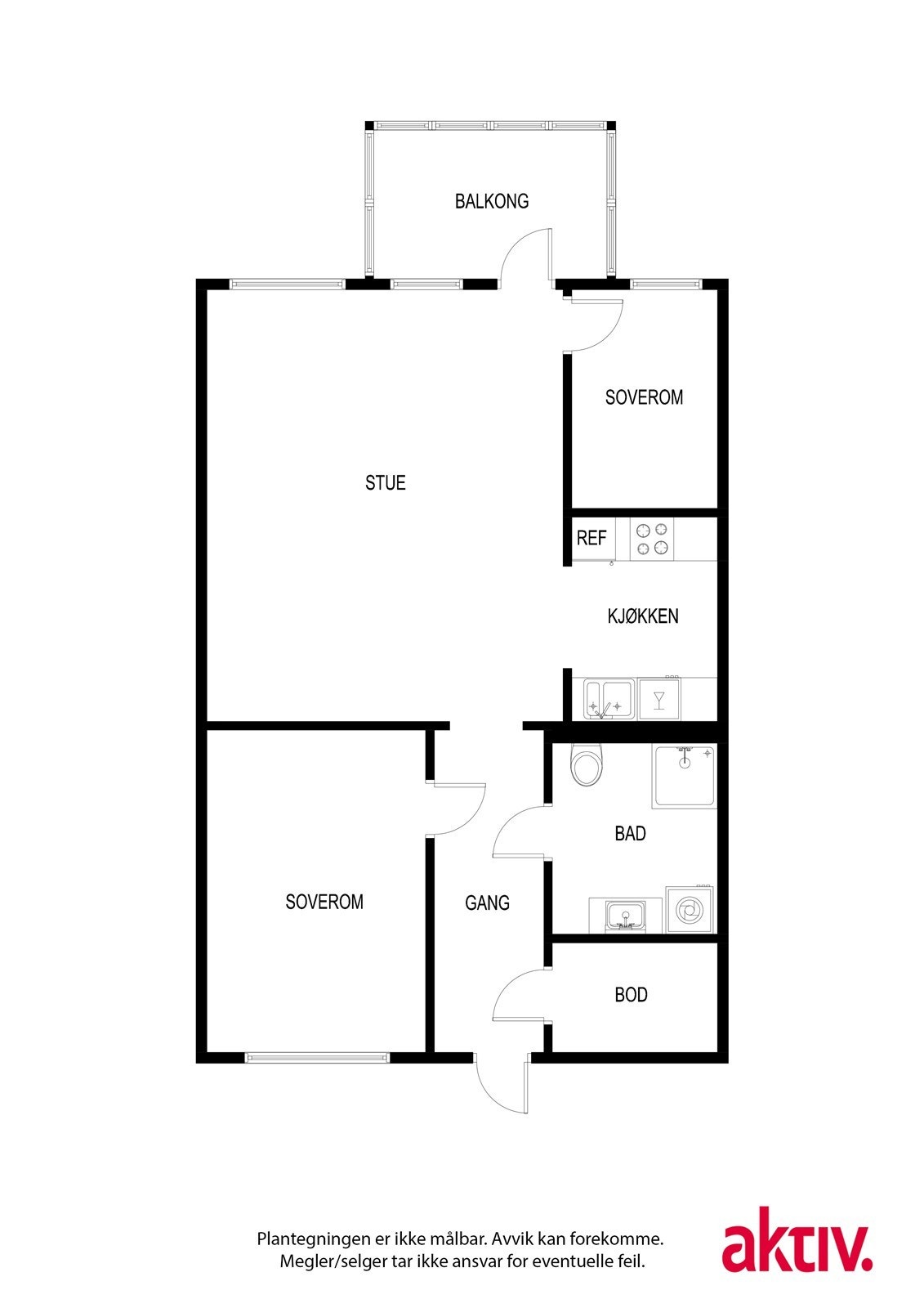 Planoversikt. Avvik kan forekomme. Galleribilde