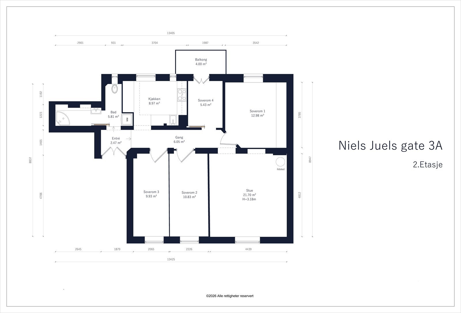 Plantegning. Galleribilde