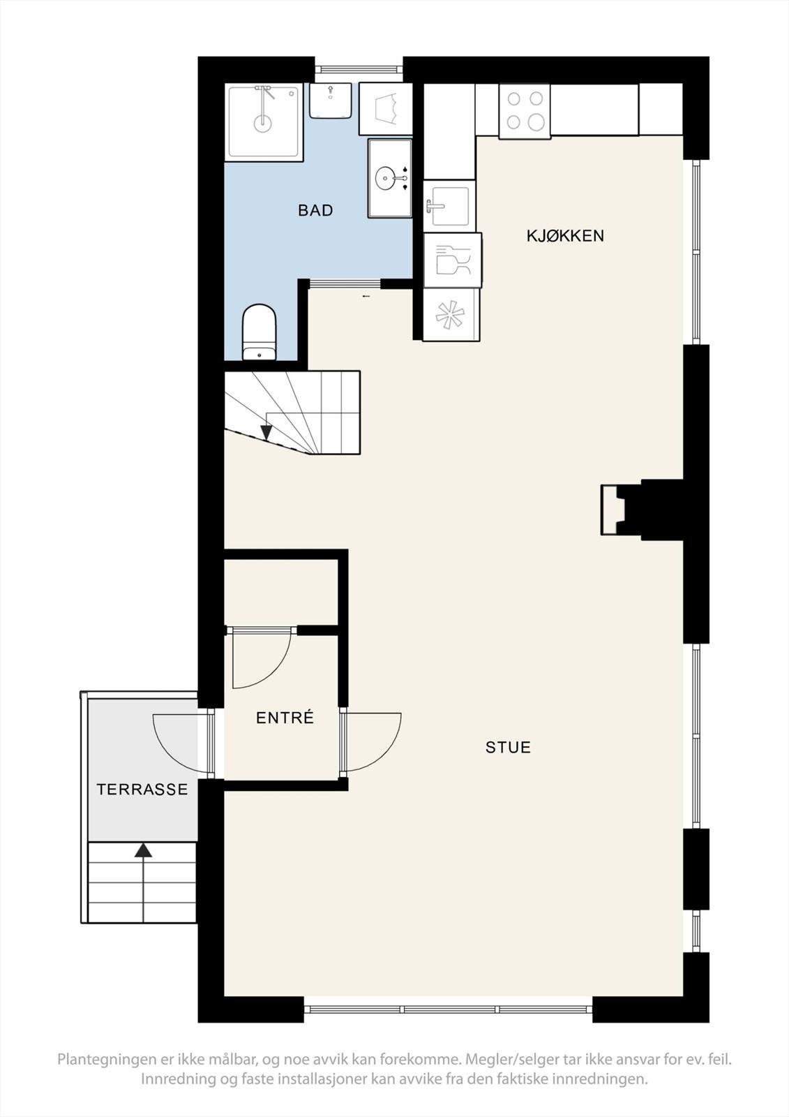 Plantegning, første etasje. Galleribilde