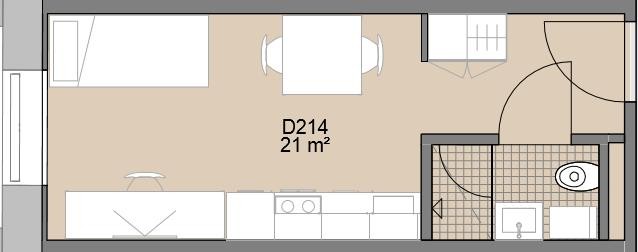 Leiligheten er kun for studenter. Galleribilde