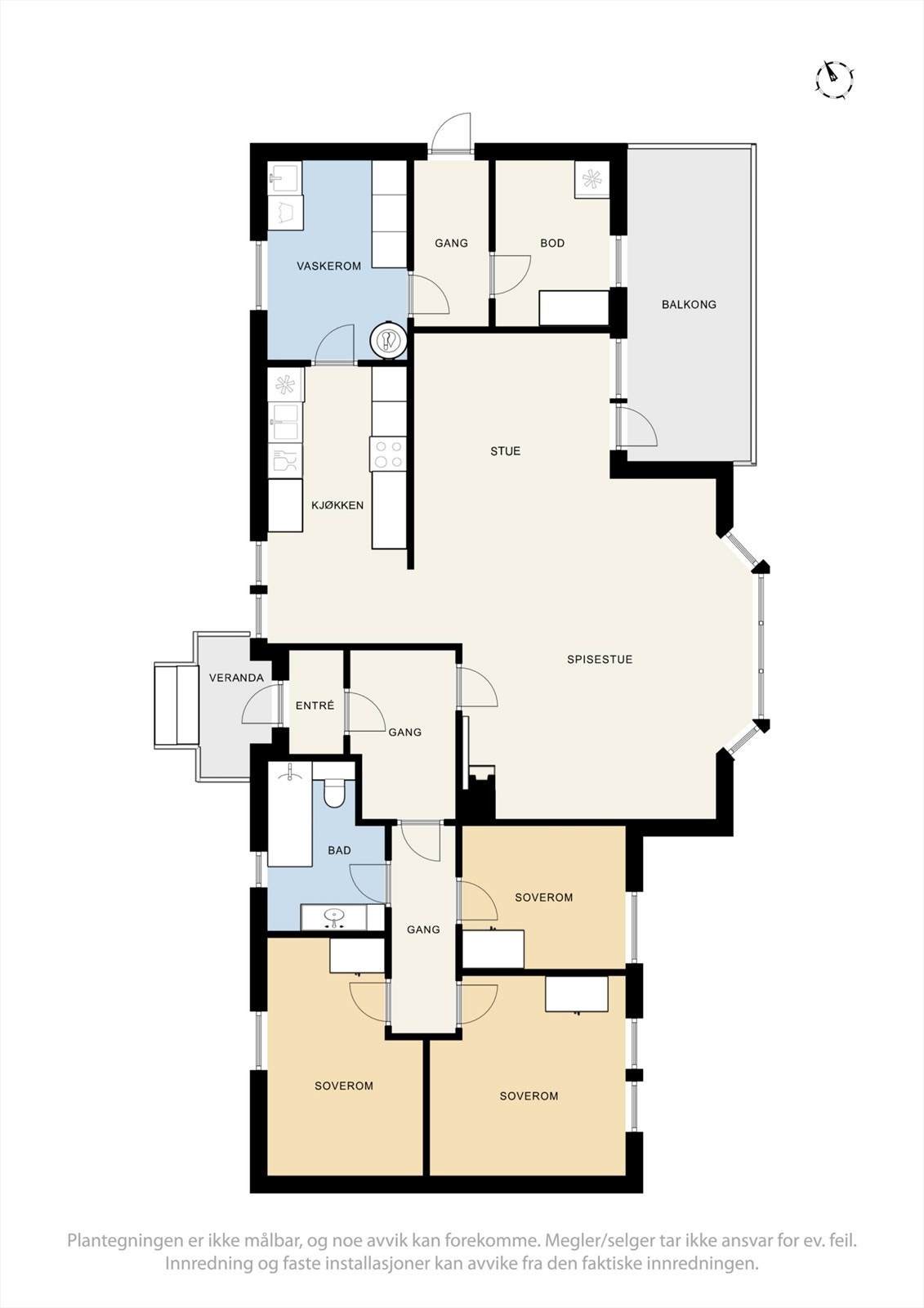 Plantegning viser en innholdsrik og praktisk bolig Galleribilde